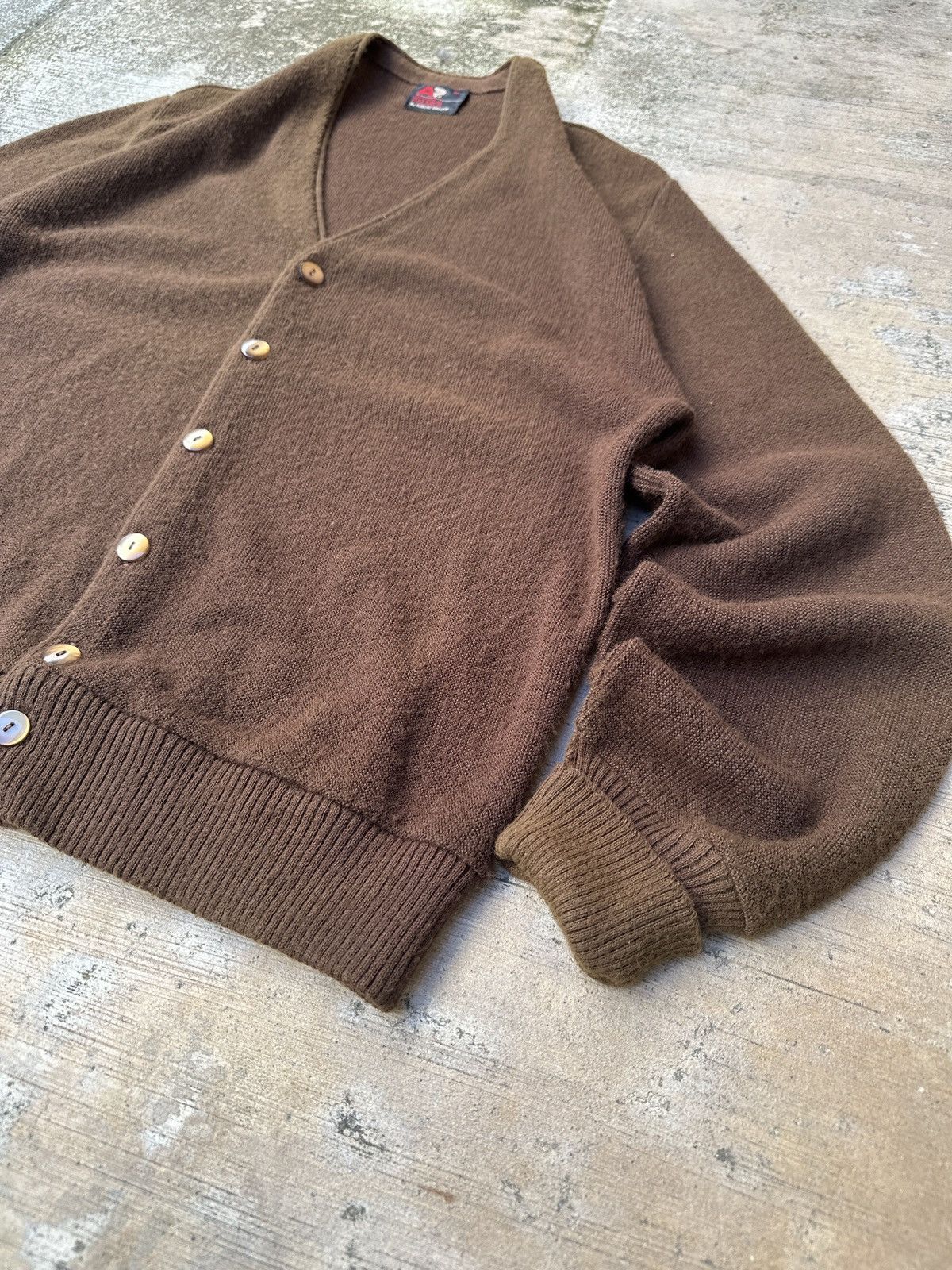 Other Vintage 90s Mocha Brown Arnold Palmer Cardigan Knitwear Med Size US M / EU 48-50 / 2 - 2 Thumbnail