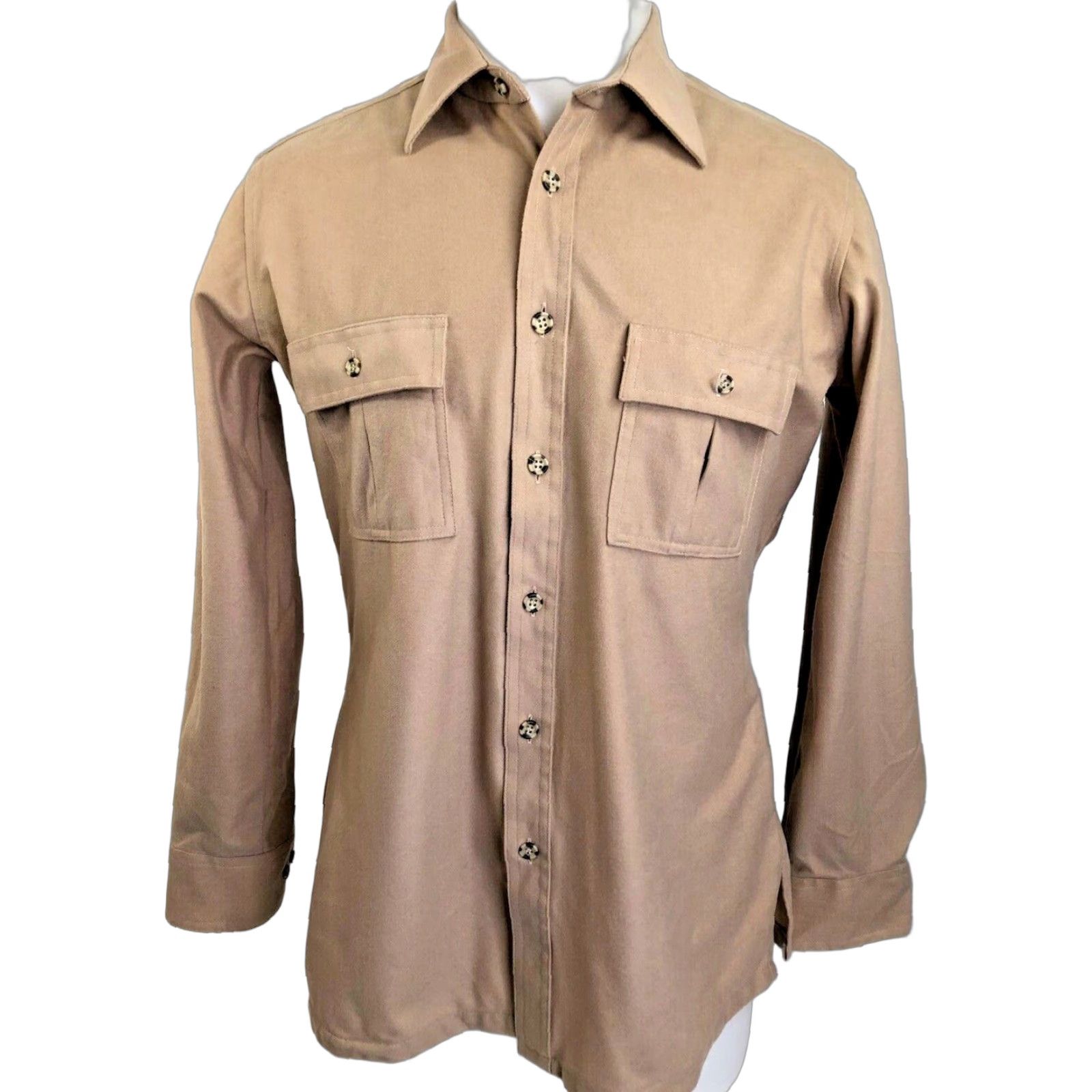 JCPenney Vintage The Mens Shop / JcPenney TanSoft Mens Medium ShirtMens Shirt XS? Size US M / EU 48-50 / 2 - 1 Thumbnail