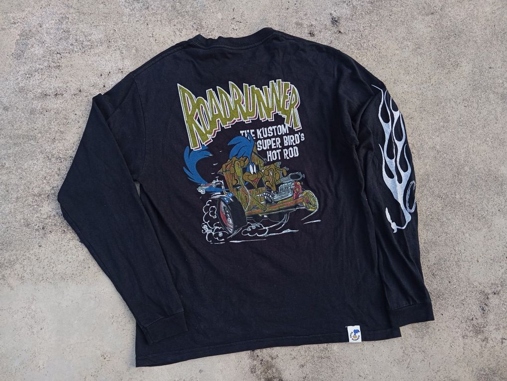 Cartoon Network × Sugar Cane Vtg Sugar Cane x Looney Tunes Road Runner Cartoon L/S Tshirt Size US M / EU 48-50 / 2 - 3 Thumbnail