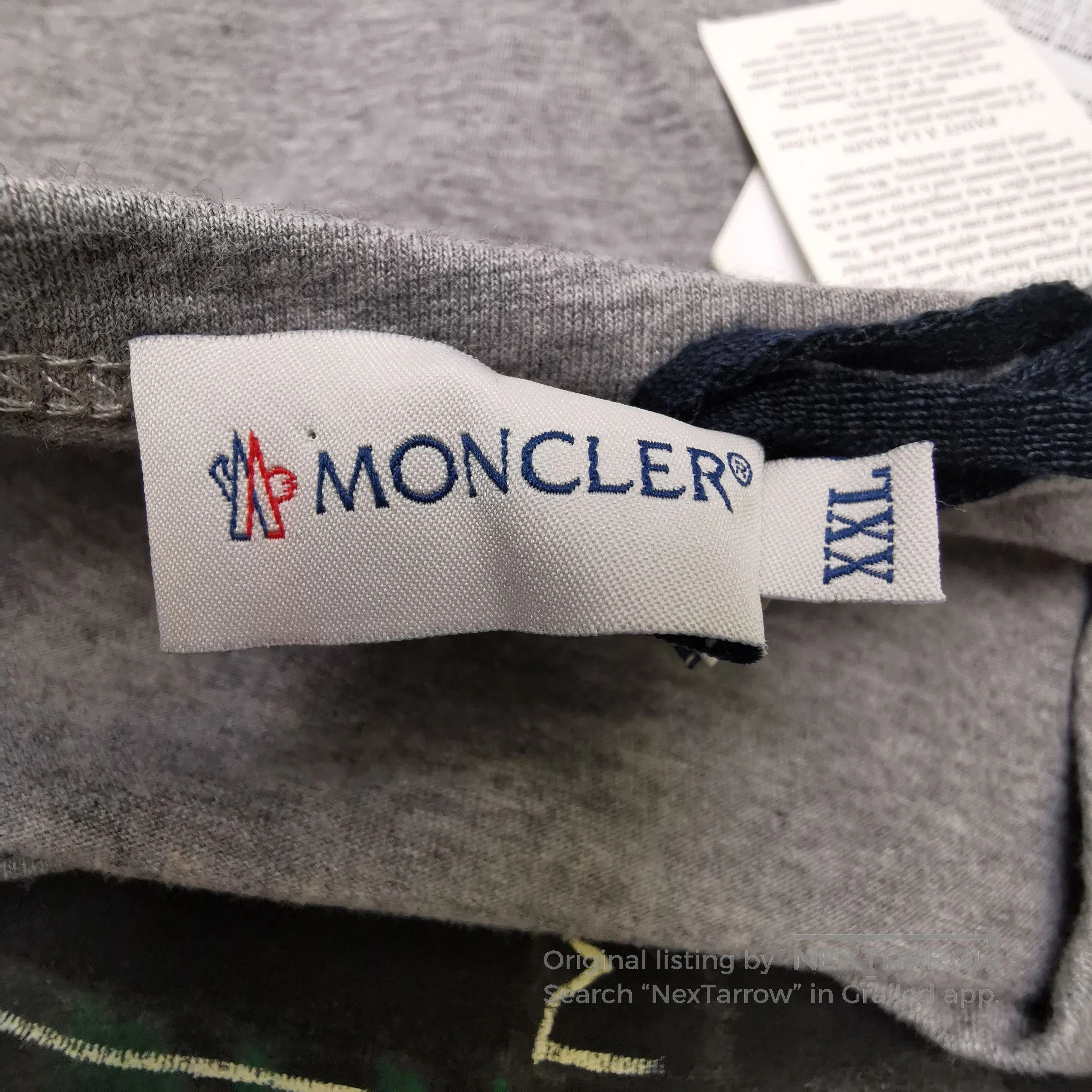 Moncler Moncler Gray Graphic Print Crew Neck T. Size US XXL / EU 58 / 5 - 5 Thumbnail