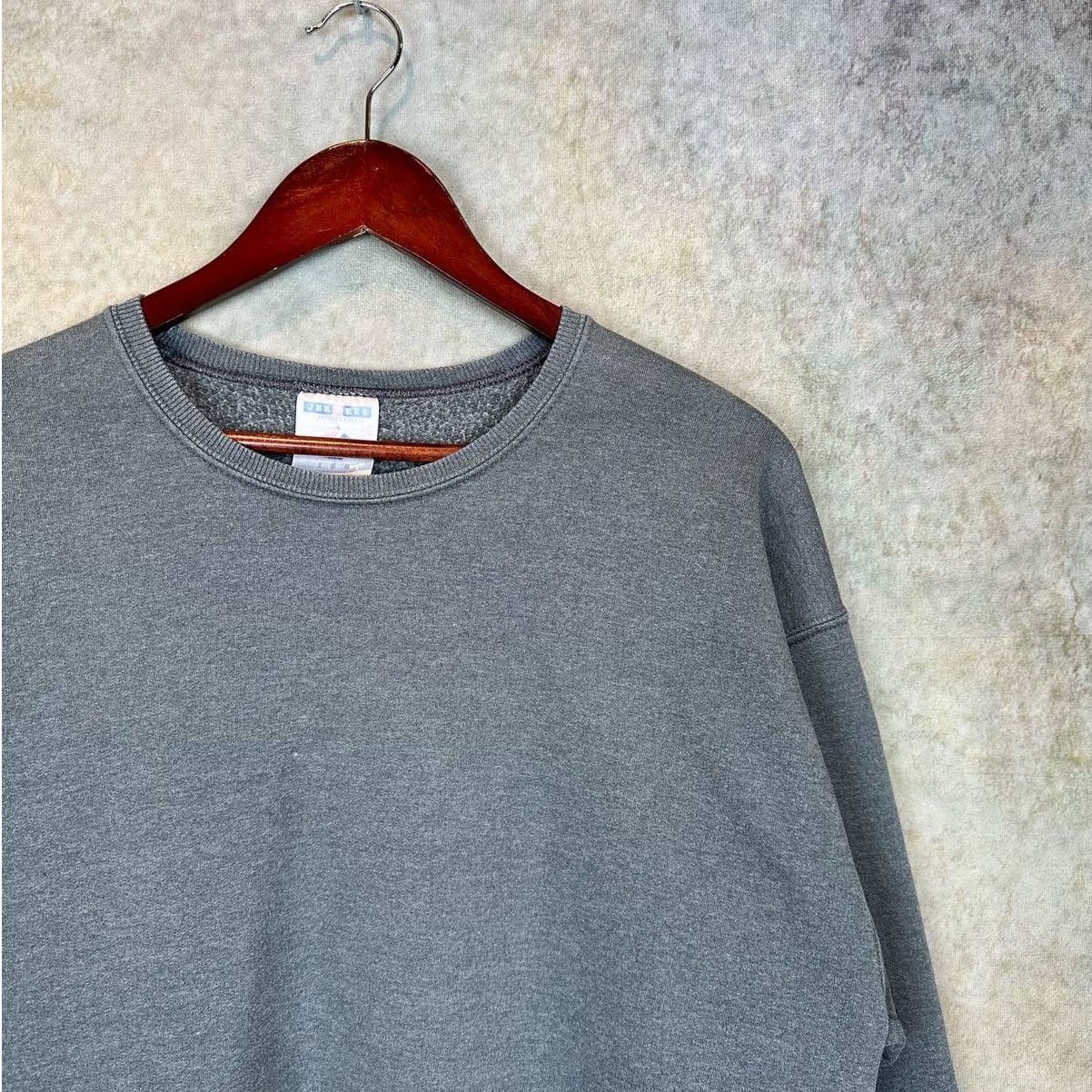 Jerzees × Vintage Vintage 90s Jerzees Blank Sweatshirt Sz L Gray Pullover Size US L / EU 52-54 / 3 - 4 Thumbnail