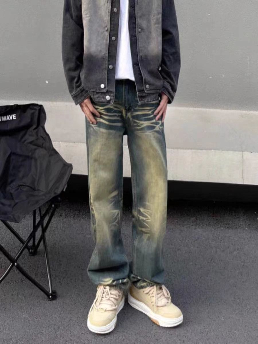 Japanese Brand × Jean Vintage Washed Blue Straight Leg Jeans Size US 32 / EU 48 - 2 Thumbnail