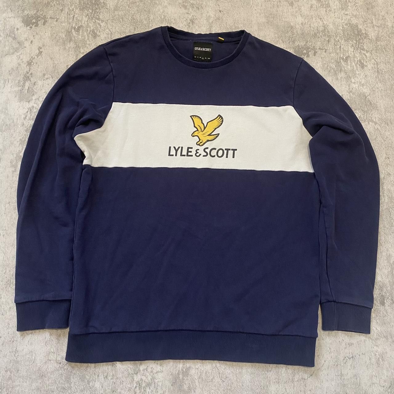 Lyle & Scott Navy and white Lyle & Scott sweatshir Size US L / EU 52-54 / 3 - 1 Thumbnail