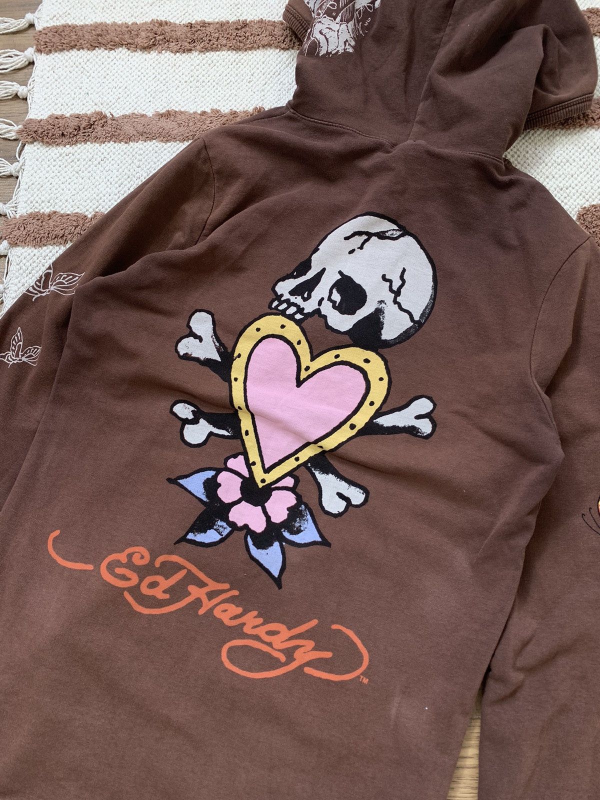 Ed Hardy VINTAGE ED HARDY JAPANESE STYLE 2000s LONG HOODIE Size M / US 6-8 / IT 42-44 - 9 Thumbnail