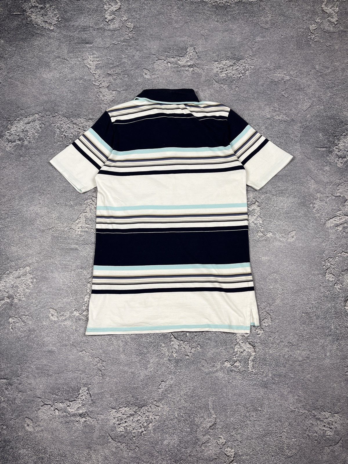 Vintage × Yves Saint Laurent Yves Saint Laurent YSL Paris Blue Striped Polo T Shirt Tee Size US M / EU 48-50 / 2 - 3 Thumbnail