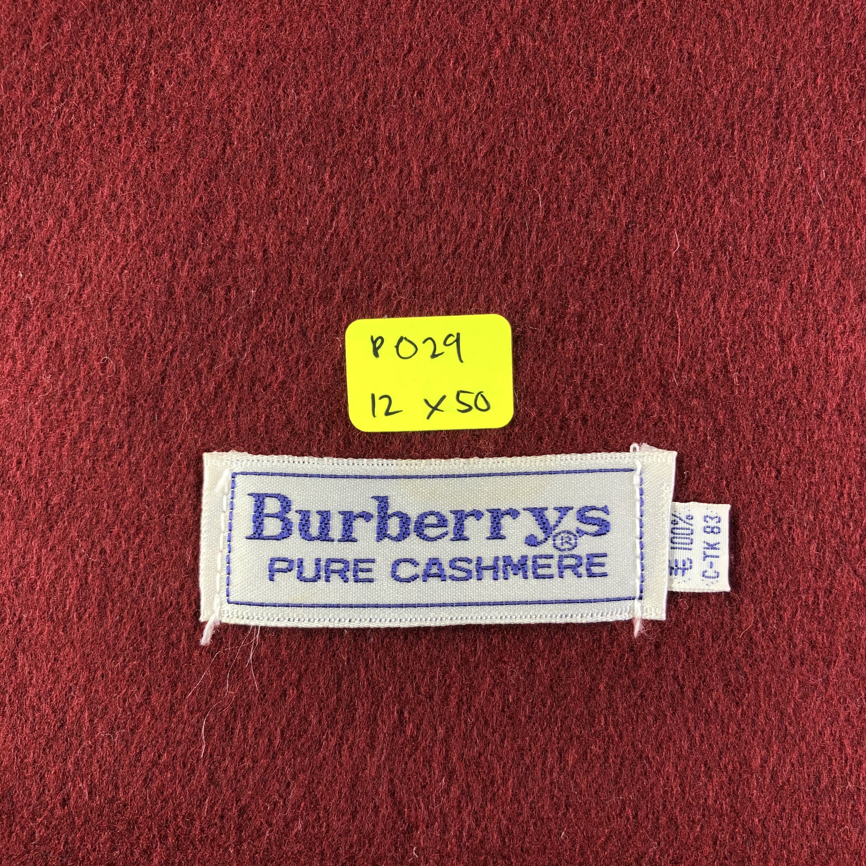 Burberry Burberrys Pure Cashmere Scarf / Muffler / Neckwear P029 Size ONE SIZE - 7 Thumbnail