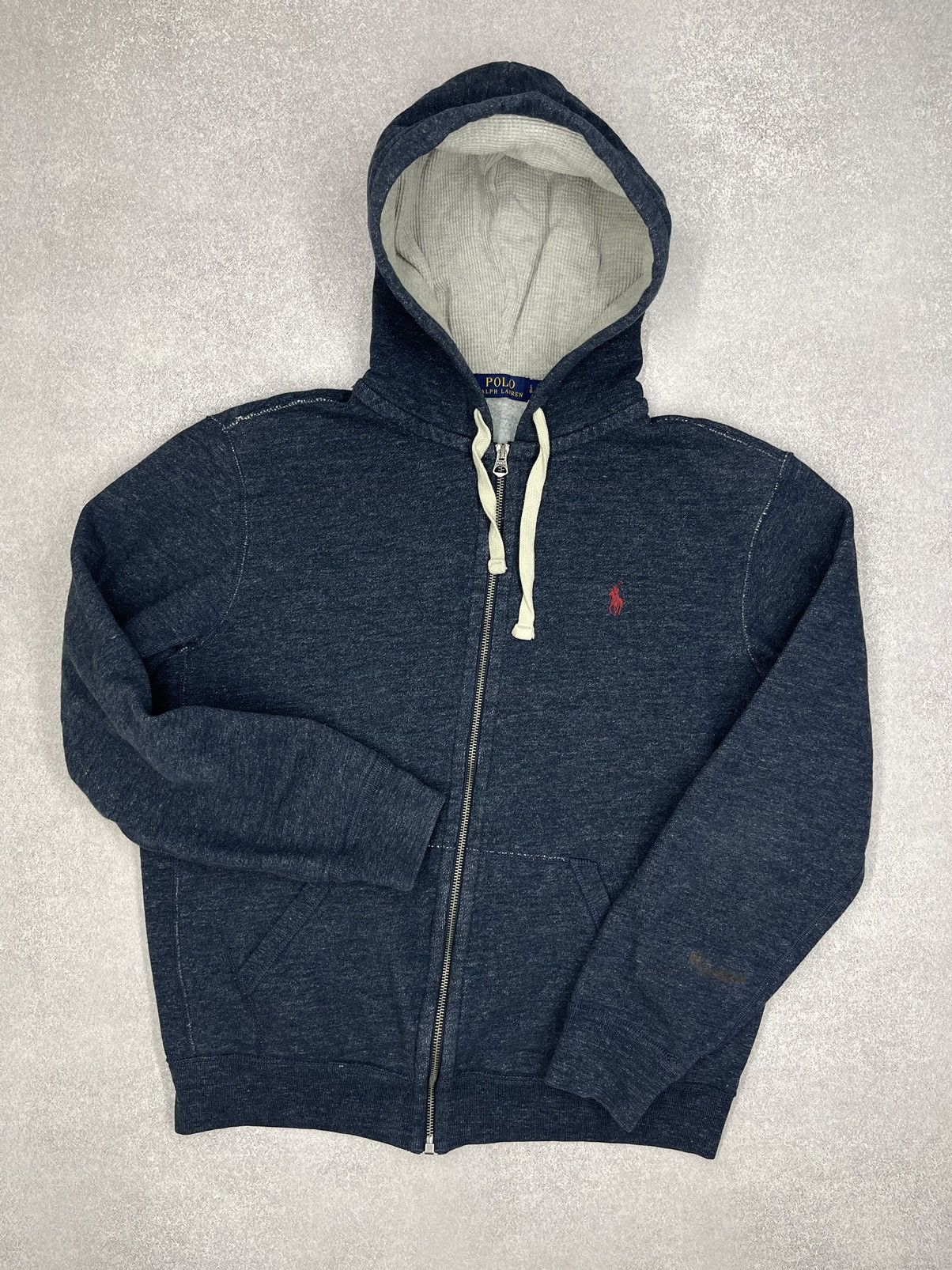 Polo Ralph Lauren Mens Polo Ralph Lauren Blue Zip Hoodie Y2K Rugby Size US L / EU 52-54 / 3 - 2 Thumbnail