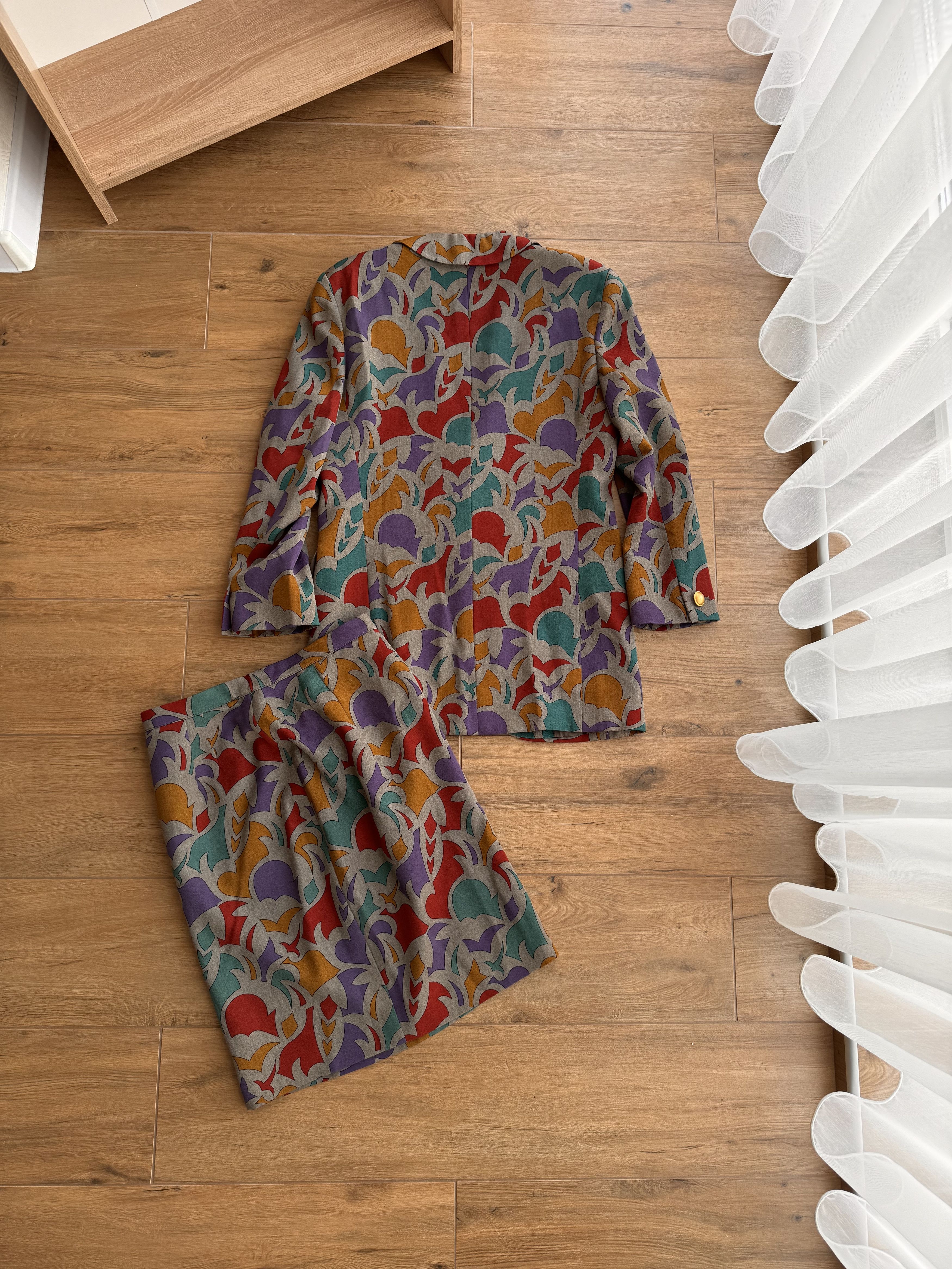 Bally Vintage Bally Gruppo GFT Collaudo Wool Floral Blazer&Ski Size L / US 10 / IT 46 - 10 Thumbnail