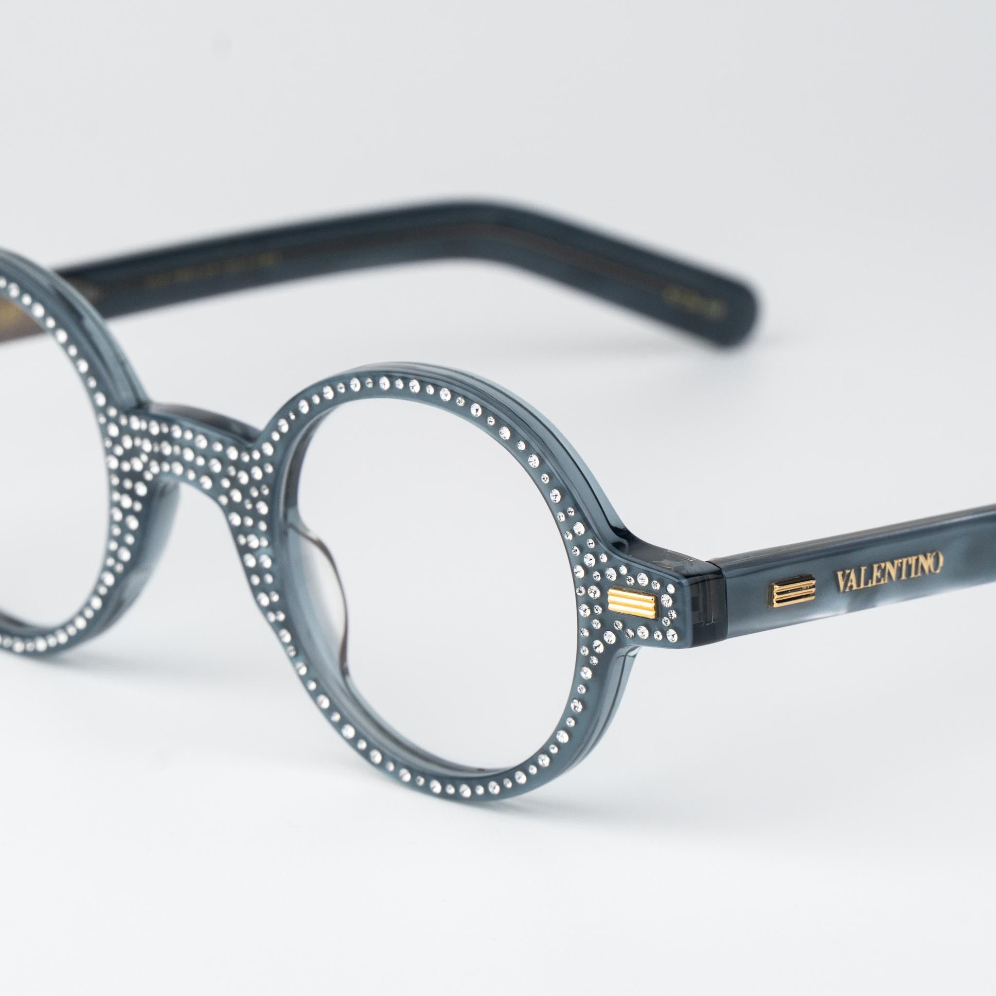 Valentino Valentino Women Eyeglasses Pearl Crystal Round VLX-185 C Size ONE SIZE - 6 Thumbnail