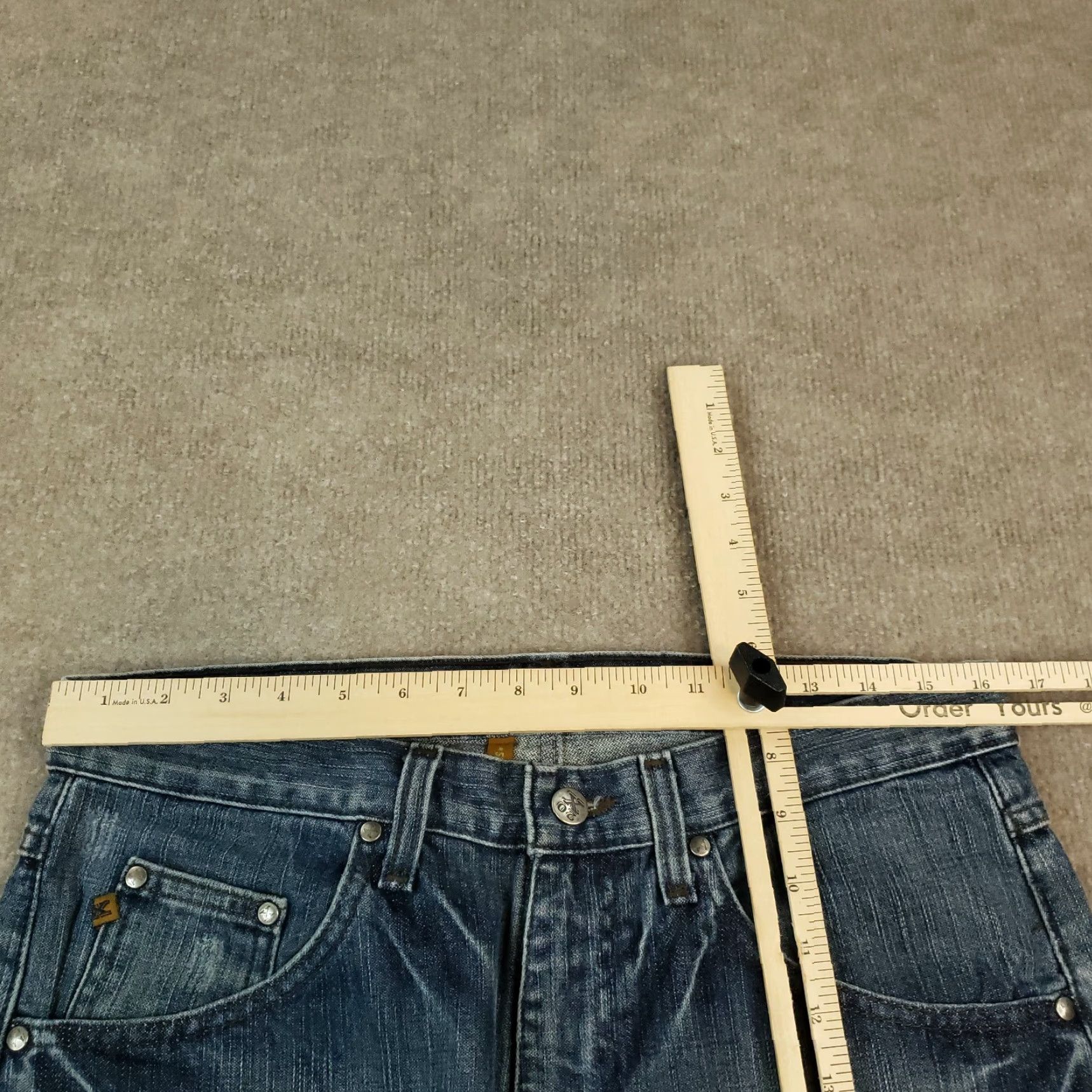 Vintage Twenty X Jeans Mens 33x35 Blue Denim Straight Leg Regular Fit Cotton 5 Pocket Size US 33 - 4 Thumbnail