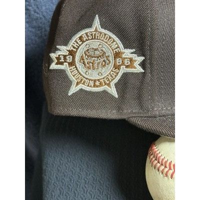 New Era Houston Astros Hat Club 59FIFTY 7 1/8 Brown Beer Pack Fitted Size ONE SIZE - 4 Thumbnail