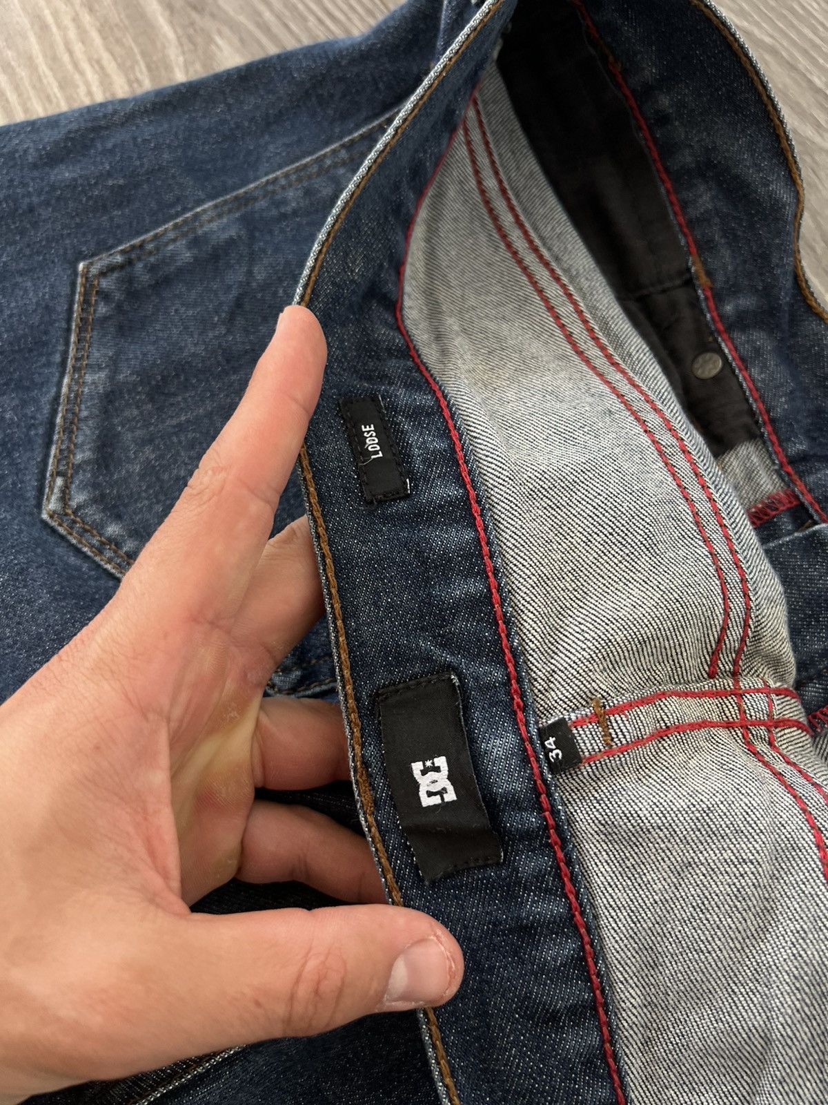 DC Vintage Dc Shoes Big Logo Loose Fit Y2K Opium Selvage Jeans Size US 34 / EU 50 - 13 Thumbnail