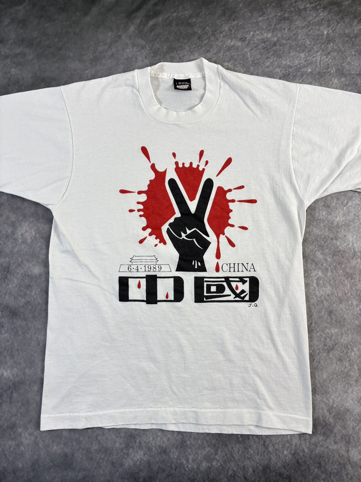 Vintage Vintage Tiananmen Square China Political Protest Tee Peace Size US M / EU 48-50 / 2 - 8 Thumbnail