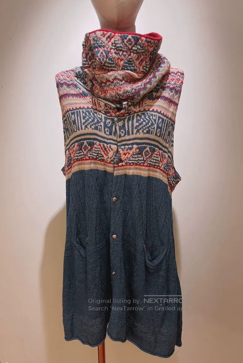 Kapital Size F National style sleeveless long cardigan