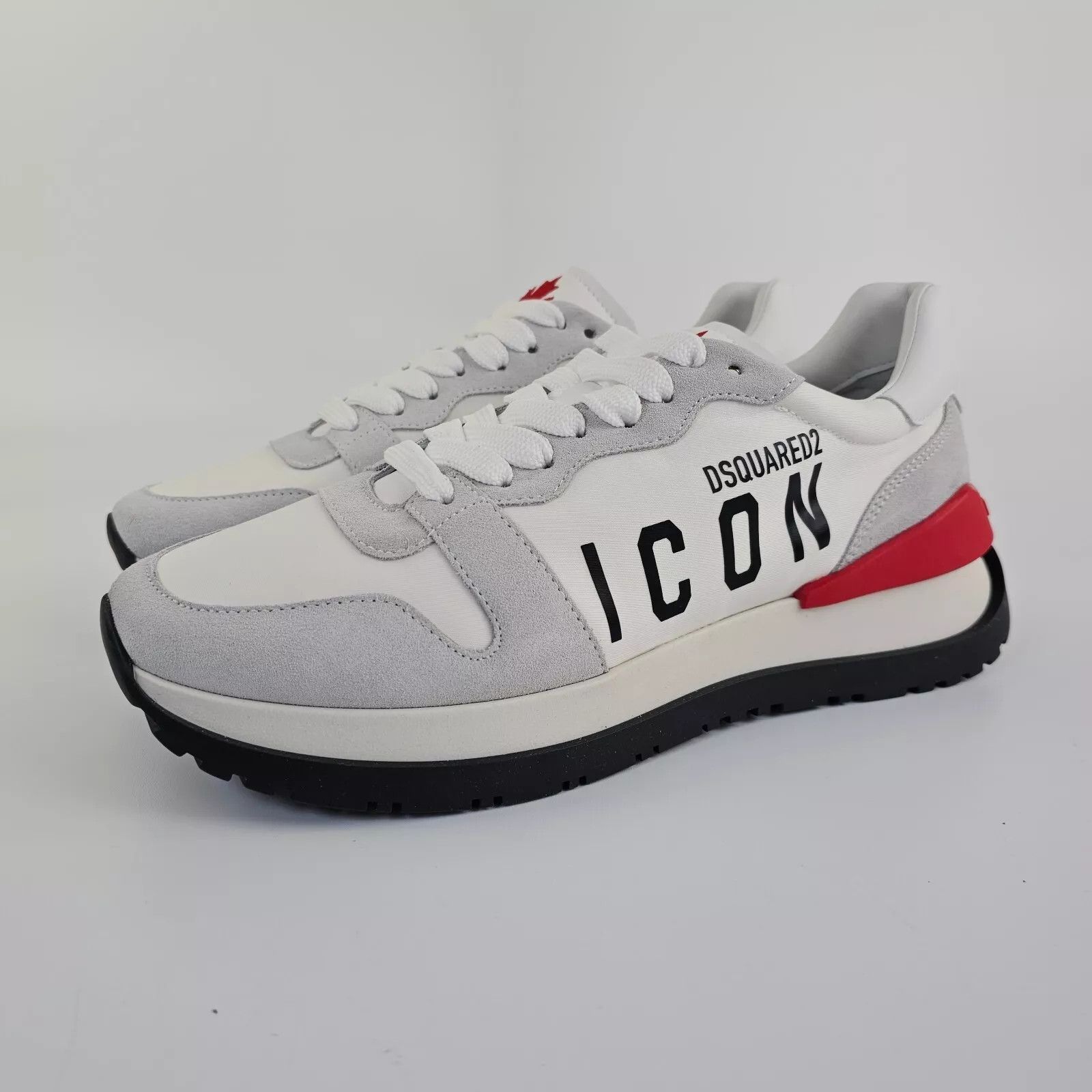 image of Christian Louboutin x Dsquared2 Icon Running White Leather Low Top Sneakers New, Men's (Size 10)