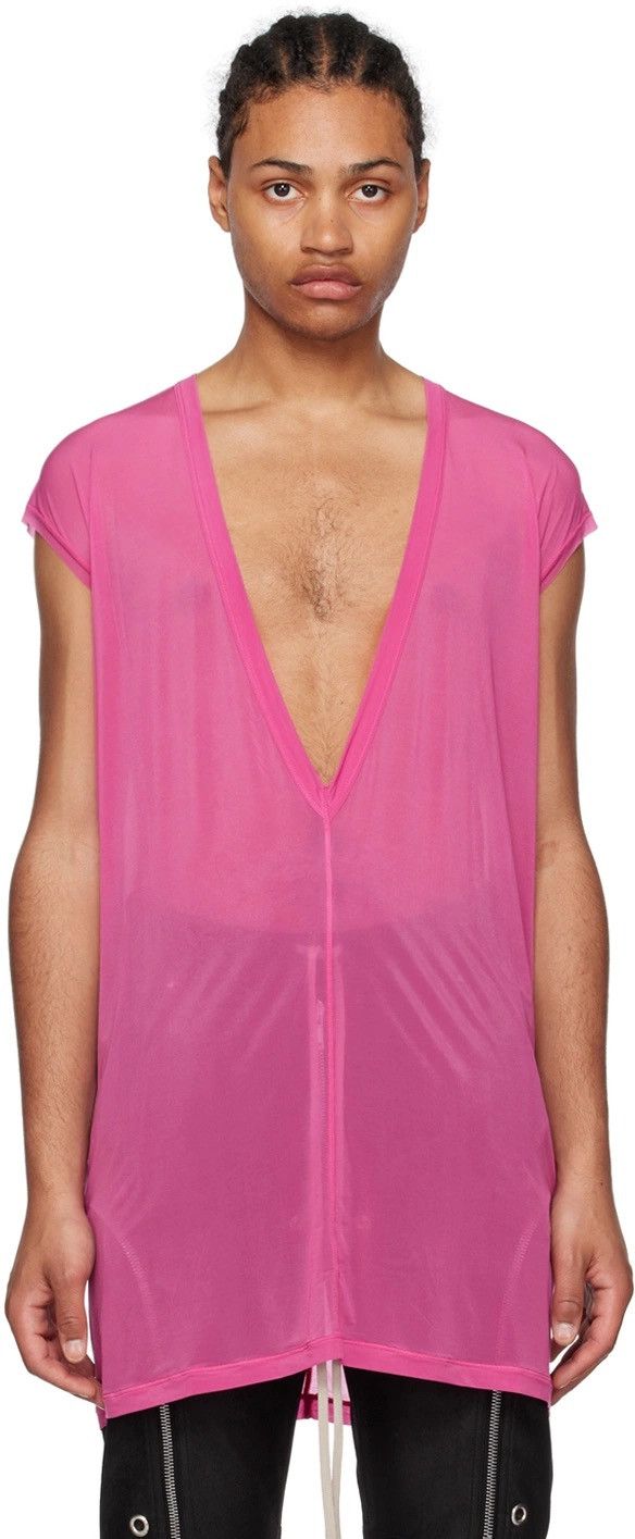 Rick Owens SS23 EDFU HOT PINK DYLAN TEE (XS) Size US XS / EU 42 / 0 - 2 Thumbnail