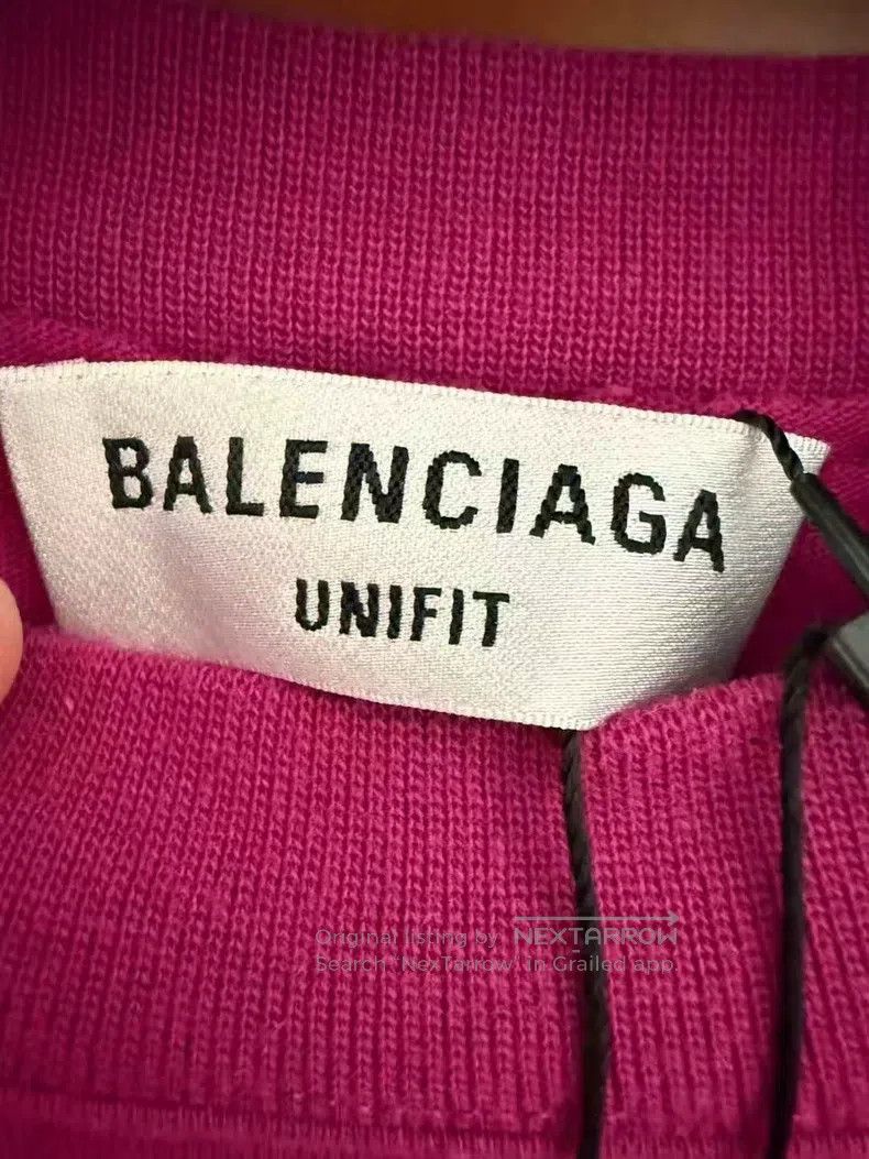 Balenciaga Balenciaga Large Destroyed Back Logo Short Sleeve, Purple Size US M / EU 48-50 / 2 - 3 Thumbnail