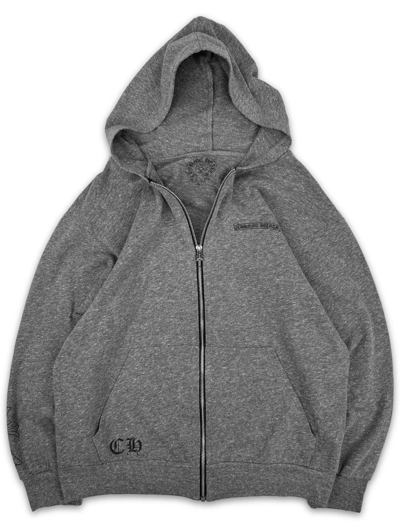 Chrome Hearts Chrome Hearts 'Cross' Graphic Dagger Full-Zip Grey