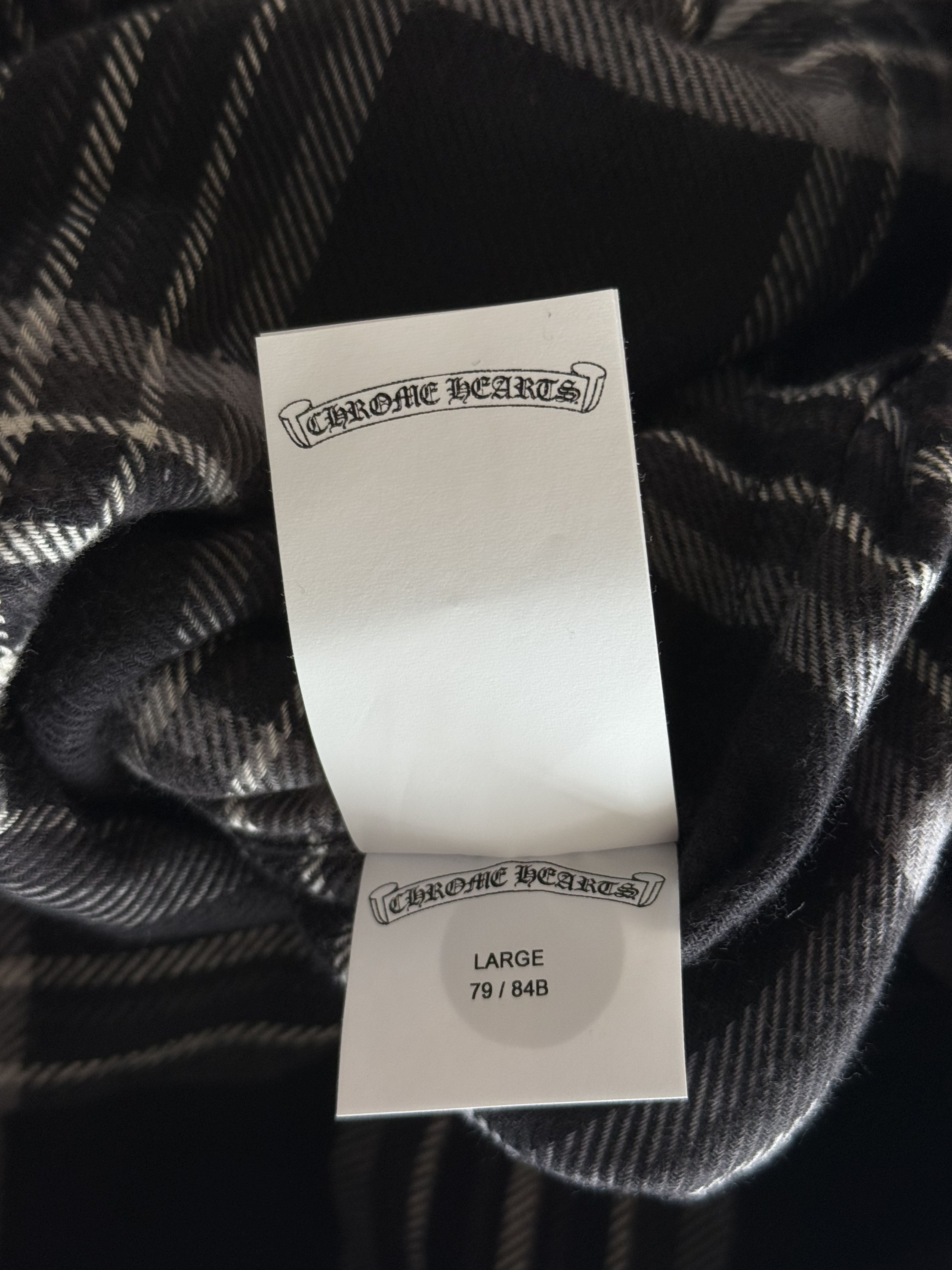 Chrome Hearts Black & White Cross Patch After School Flannel Shorts Size US 34 / EU 50 - 6 Thumbnail