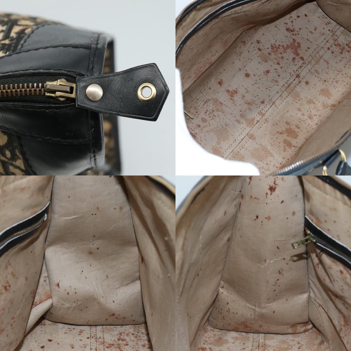 Dior DIOR Trotter Canvas Boston Bag Navy Size ONE SIZE - 11 Thumbnail