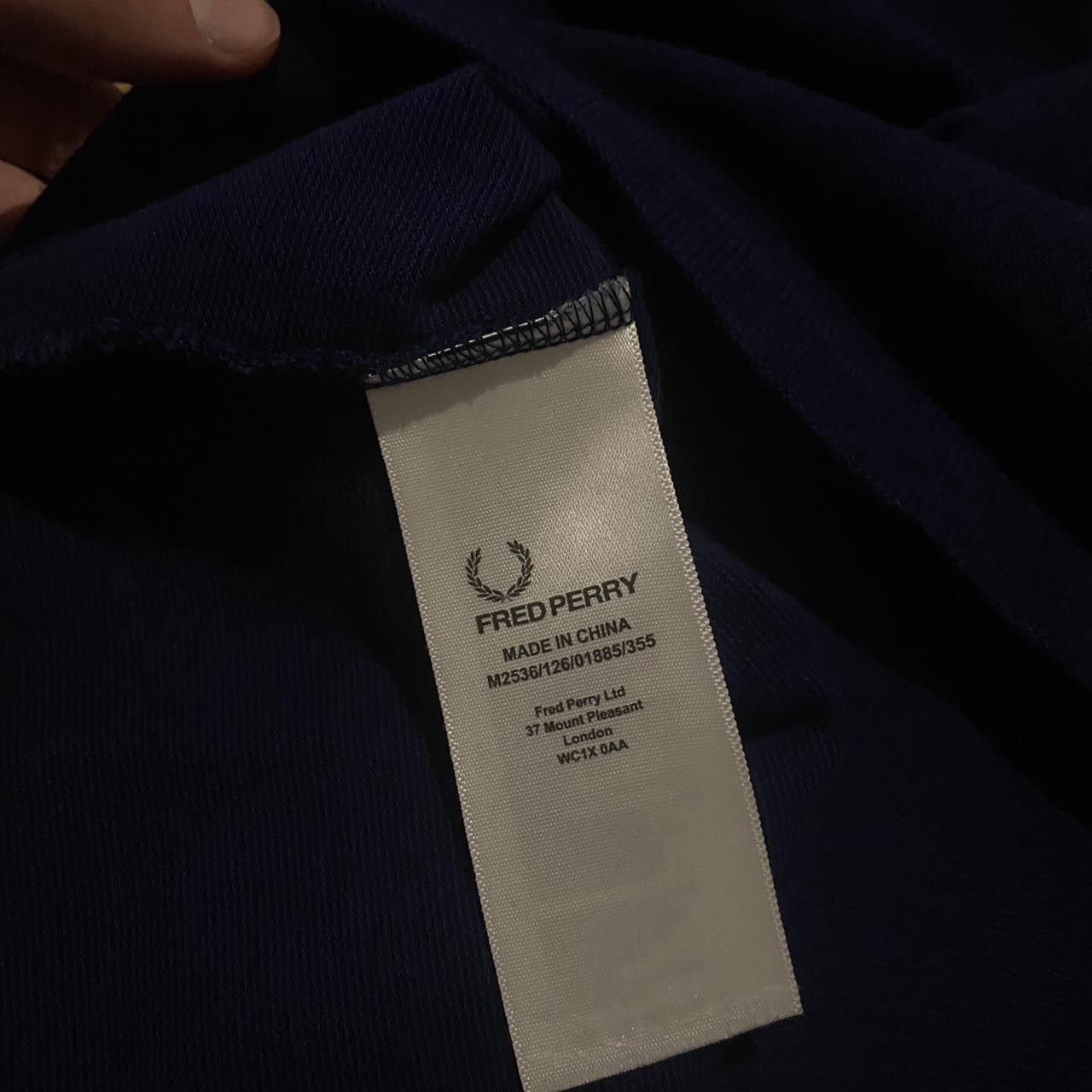 Fred Perry Navy Fred Perry Pocket T-shirt with white trim Size US S / EU 44-46 / 1 - 5 Thumbnail