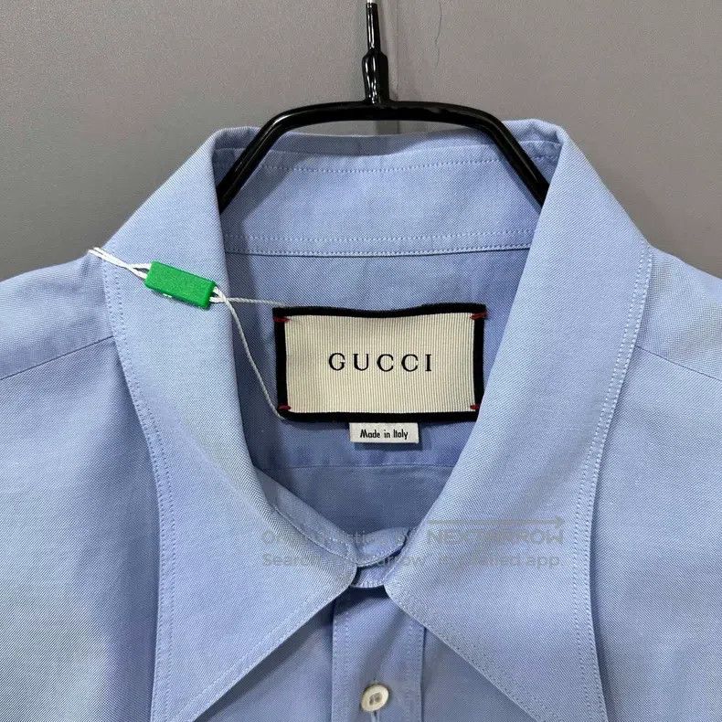 Gucci Gucci Size41 Light blue long-sleeved shirt Size US XXS / EU 40 - 4 Thumbnail