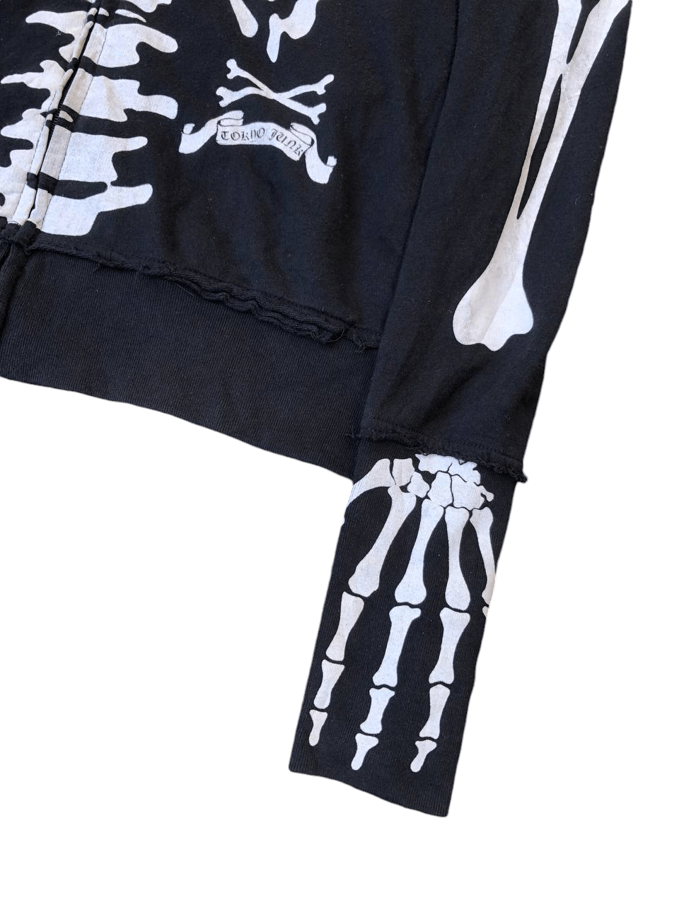 Japanese Brand × Vintage Japanese Brand Tokyo Punk Skeleton Zipper Hoodie Size US M / EU 48-50 / 2 - 18 Thumbnail