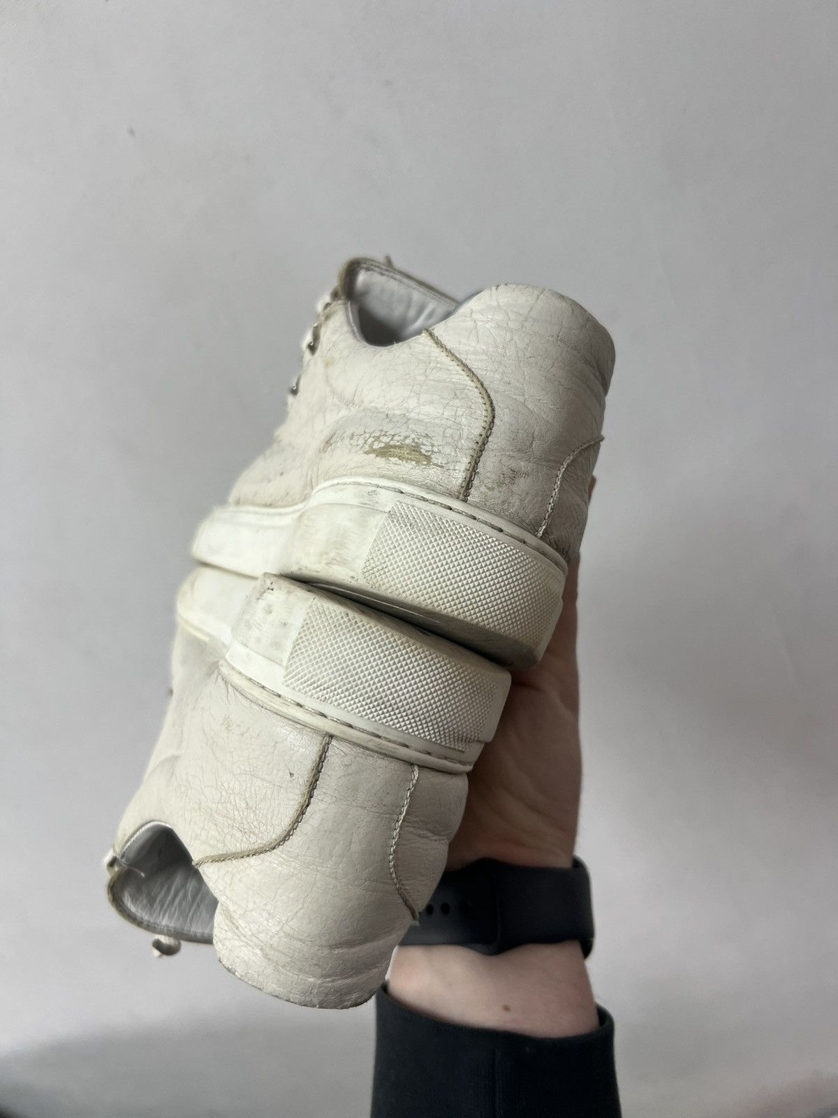 Balenciaga Balenciaga Arena Leather Low Sneaker White Size 7 Size US 7 / EU 40 - 11 Thumbnail