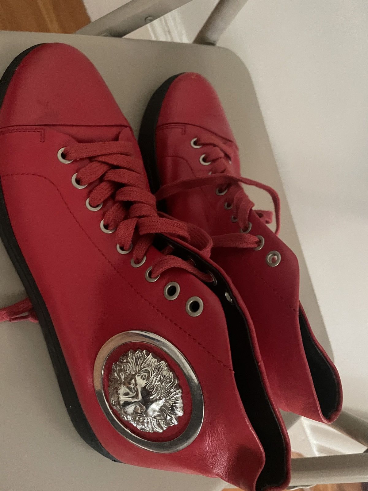 Red Versace sneakers