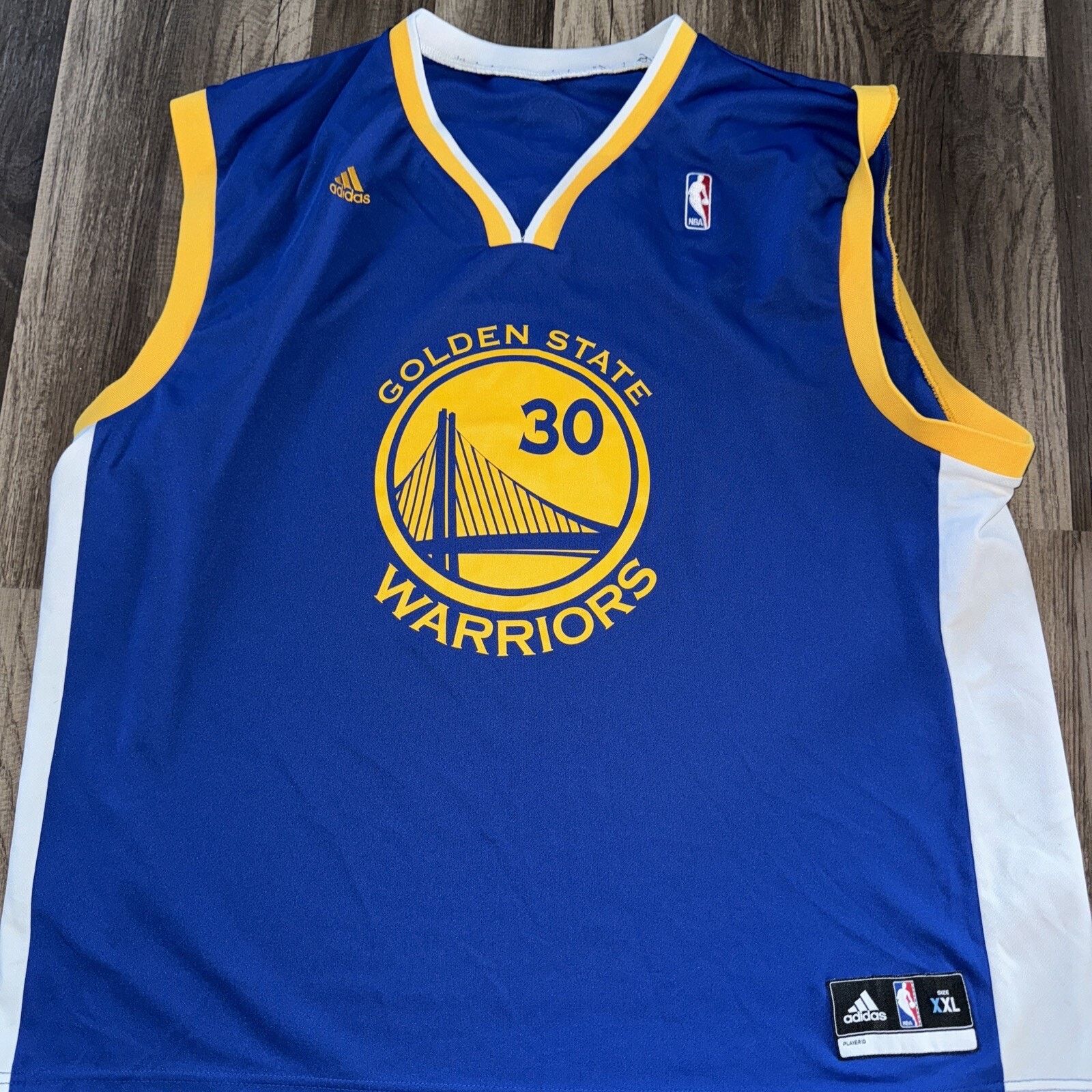 Adidas × NBA Adidas Golden State Warriors Stephen Curry Jersey 2XL Blue Size US XXL / EU 58 / 5 - 1 Thumbnail