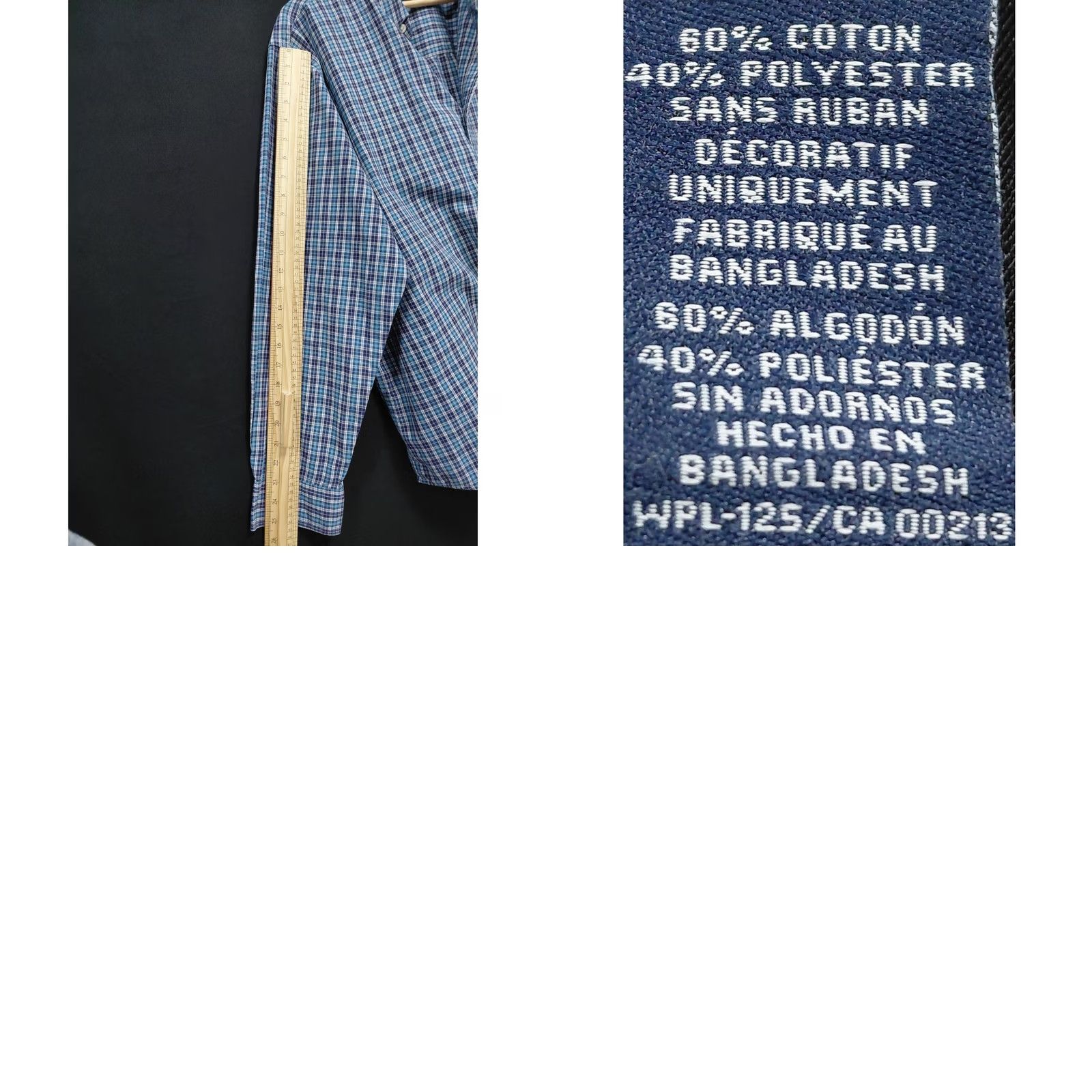 Chaps VINTAGE CHAPS EST. 1978 Plaid Shirt Blue Long Sleeve Button-Up Size XXL Men's Size US XXS / EU 40 - 8 Thumbnail