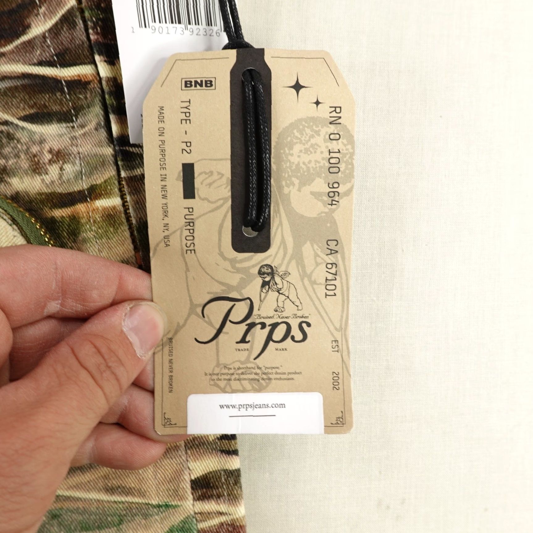 Prps PRPS Pants Mens 30 Camouflage Cargo Straight Leg Button Fly Cargo Jeans NEW 98 Size US 30 / EU 46 - 6 Thumbnail