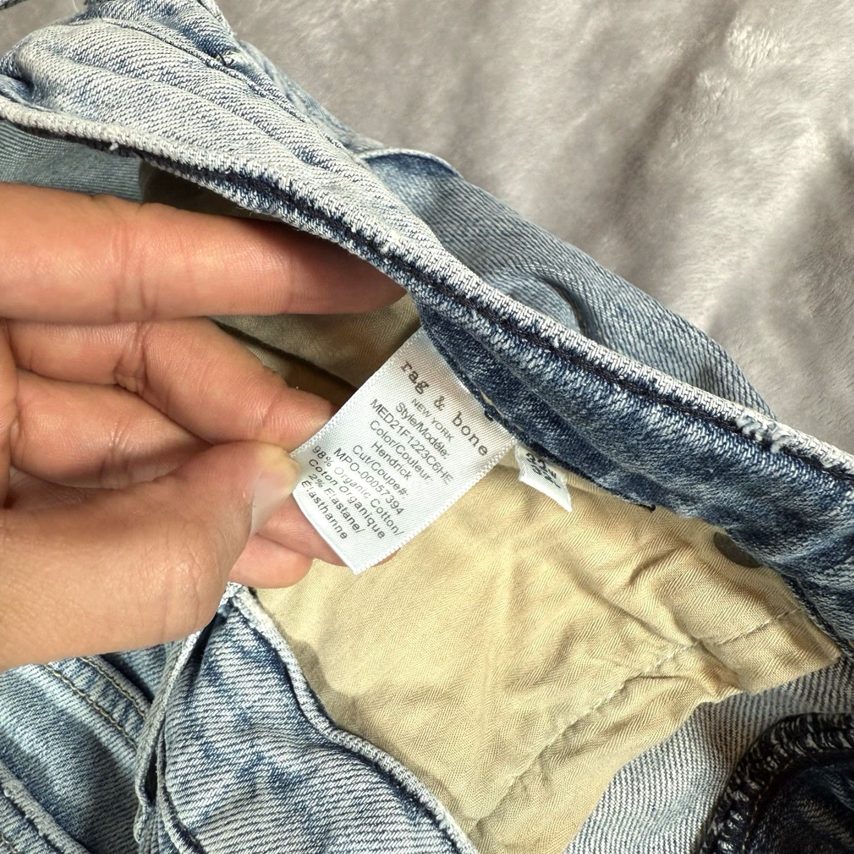 Rag & Bone rag & bone Fit 2 Slim Jeans Mens 34x32 Light Wash Button Fly Denim Slim Tapered 5-Pocket Logo Size US 34 / EU 50 - 6 Thumbnail