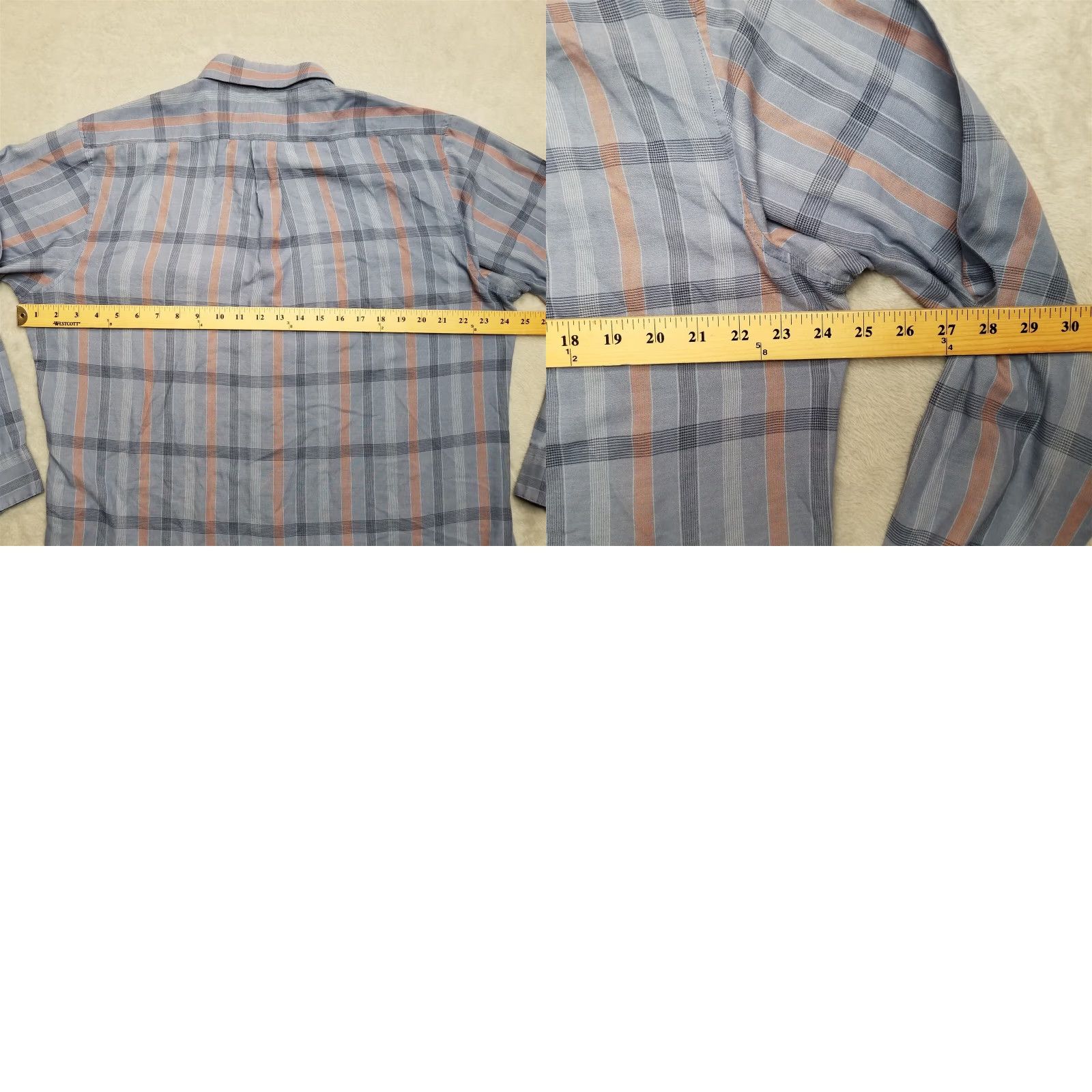 Vintage Marines Club Shirt Men XL Blue Plaid Lightweight Cotton Polyester Blend Button-Up Long Sleeve Casual Gyms Outdoors American Size US XL / EU 56 / 4 - 8 Thumbnail