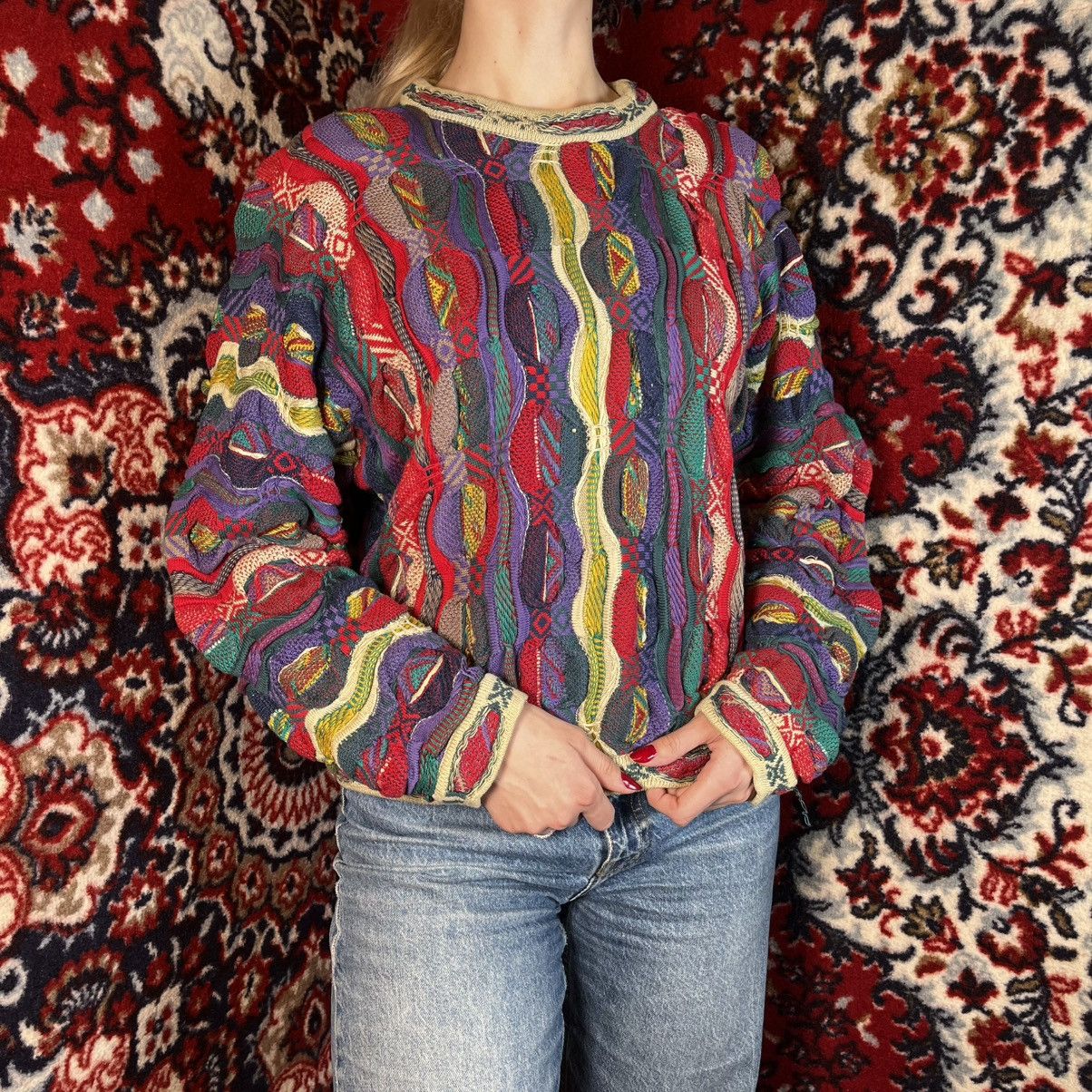 Coogi Vintage COOGI Australia 3D Knit Y2K Streetwear Multi Sweater Size US M / EU 48-50 / 2 - 6 Thumbnail