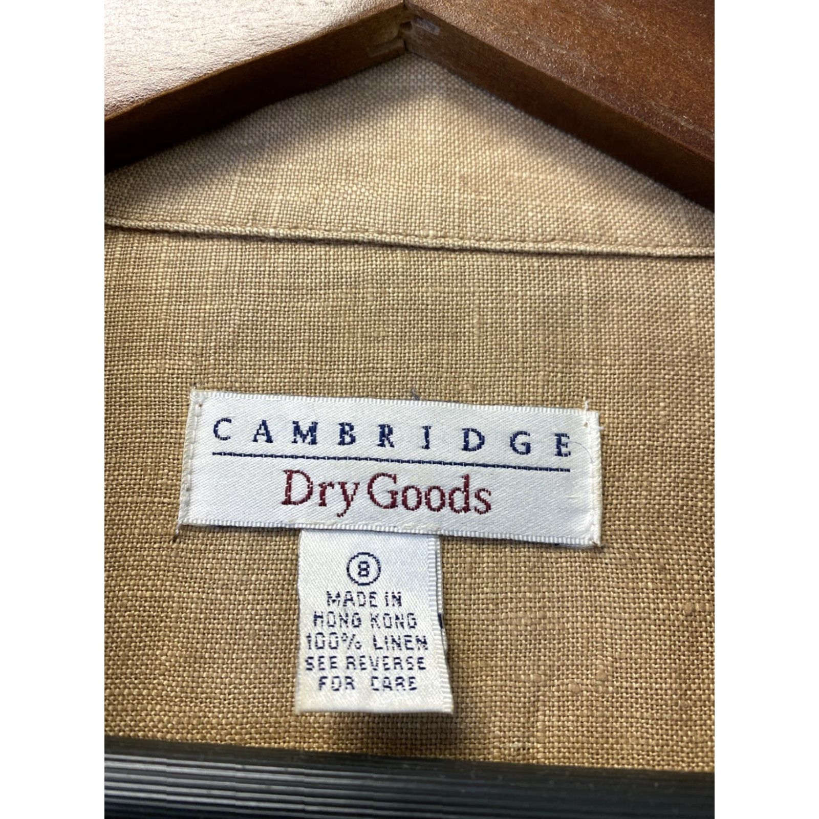 Vintage VINTAGE Cambridge Dry Goods Oversized Linen Blazer Jacket Coat Women Size 8 Gold All Seasons 80s 70s Parisian Flair Size M / US 6-8 / IT 42-44 - 3 Thumbnail