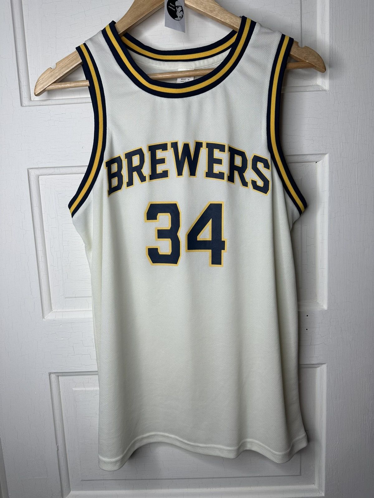 MLB MLB Milwauke Brewers Giannis Antetokounmpo Jersey #34 Size US M / EU 48-50 / 2 - 5 Thumbnail