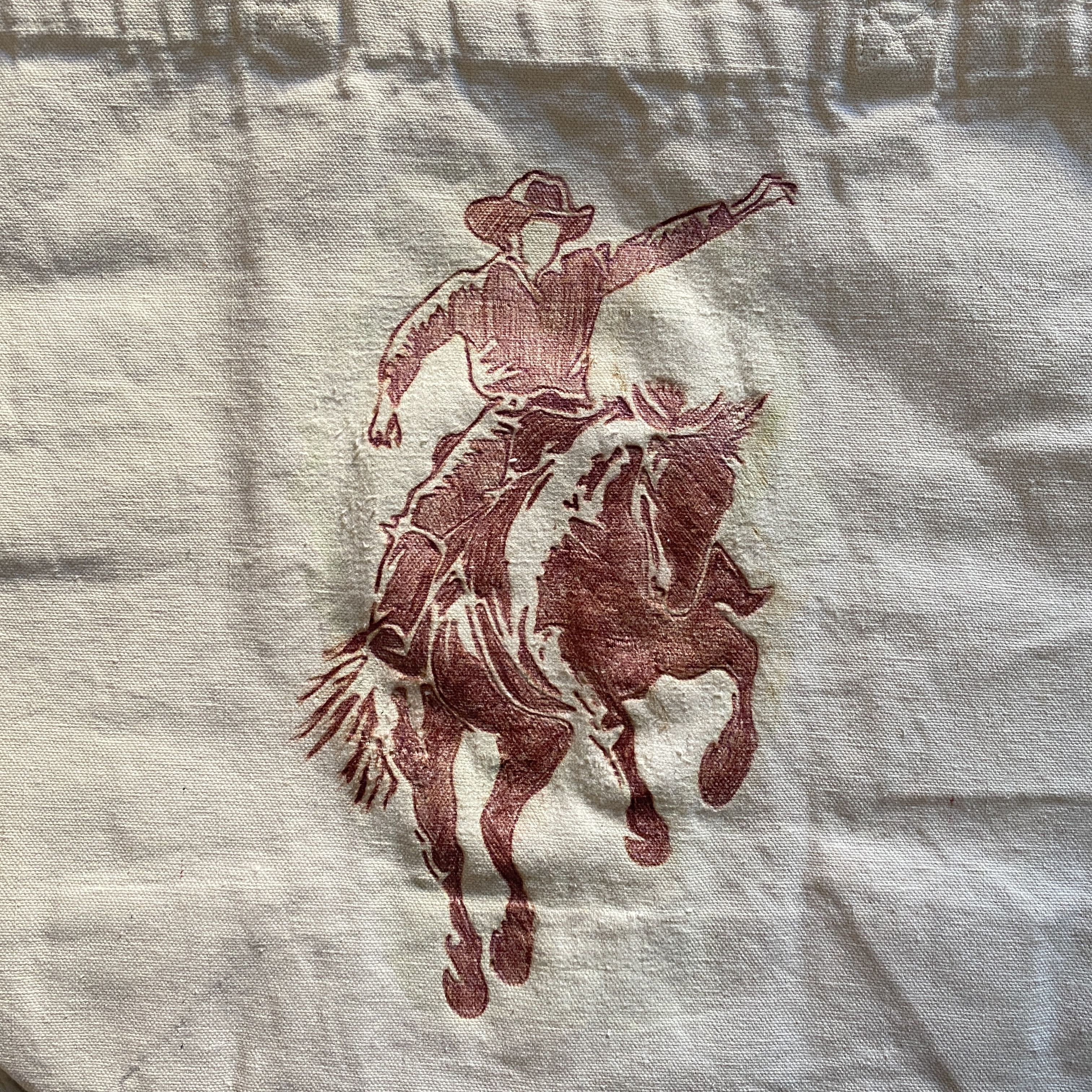 Other Hand-Burned Cowboy Canvas Tote Bag – One-of-a-Kind Design Size ONE SIZE - 2 Thumbnail