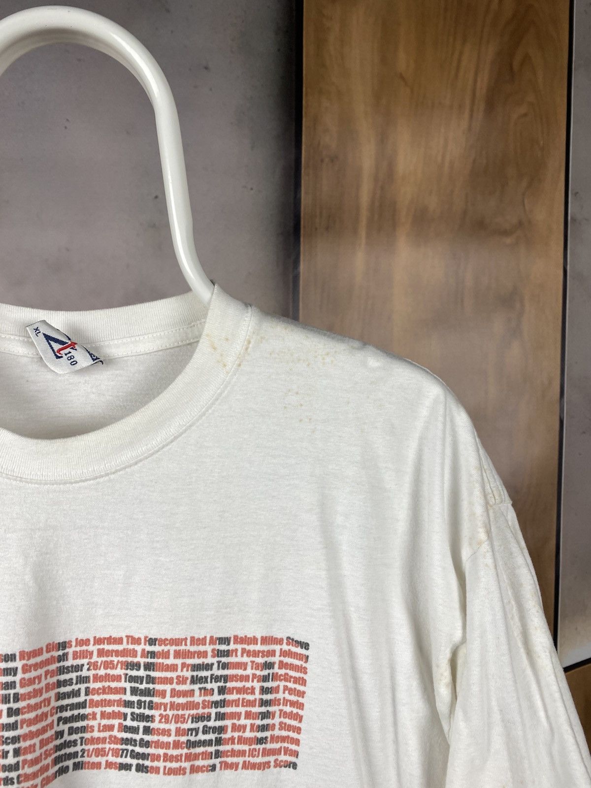 Vintage 👹Vintage 90s T-Shirt Manchester United Fan Tee👹 Size US XL / EU 56 / 4 - 5 Thumbnail