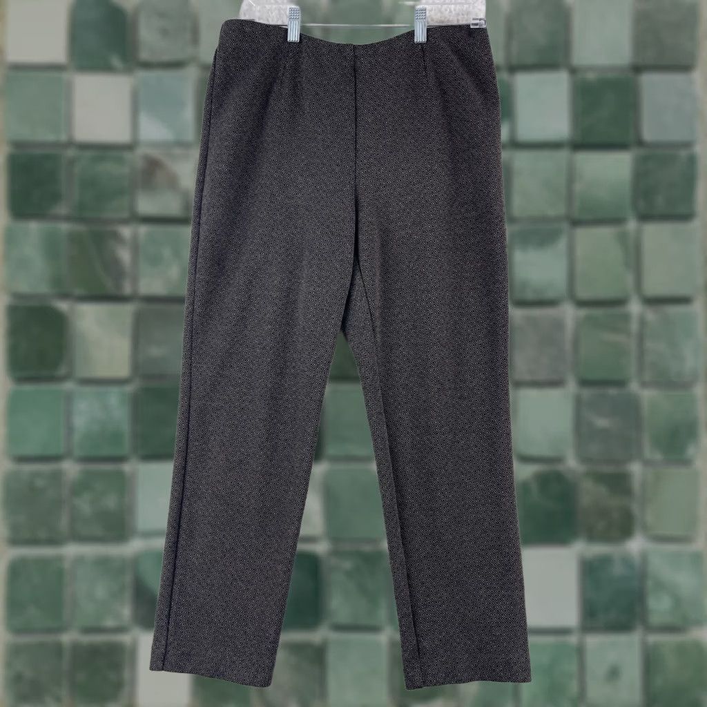 J. Jill J. Jill Brown Ponte Slim Leg Pants Womens Geometric Pull On Straight Leg Size Medium Petite Size 32" / US 10 / IT 46 - 1 Thumbnail