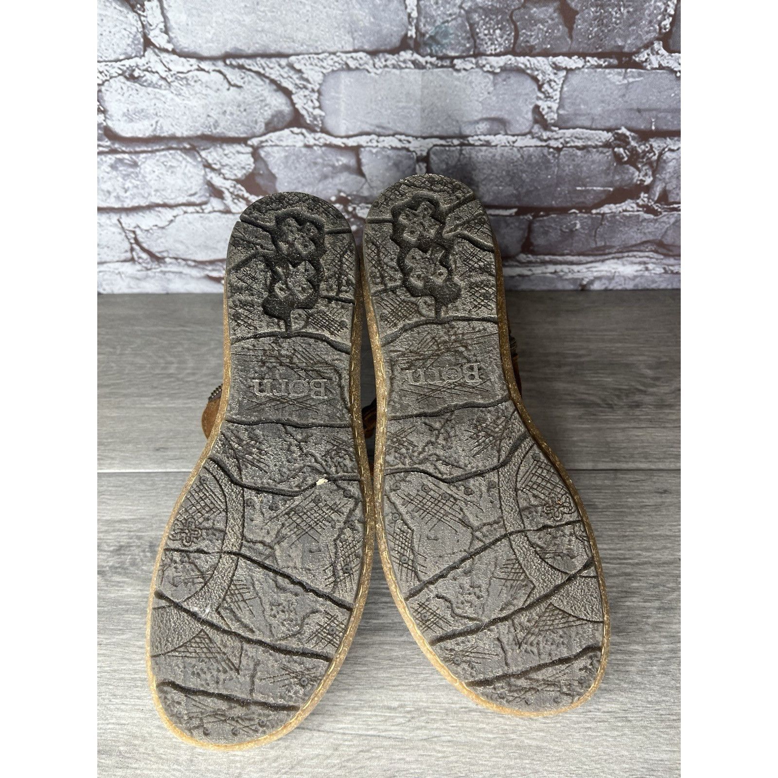Born Born Ankle Boots Brown Suede Leather Lace Up Zip Booties Wom Size US 9 / IT 39 - 21 Thumbnail