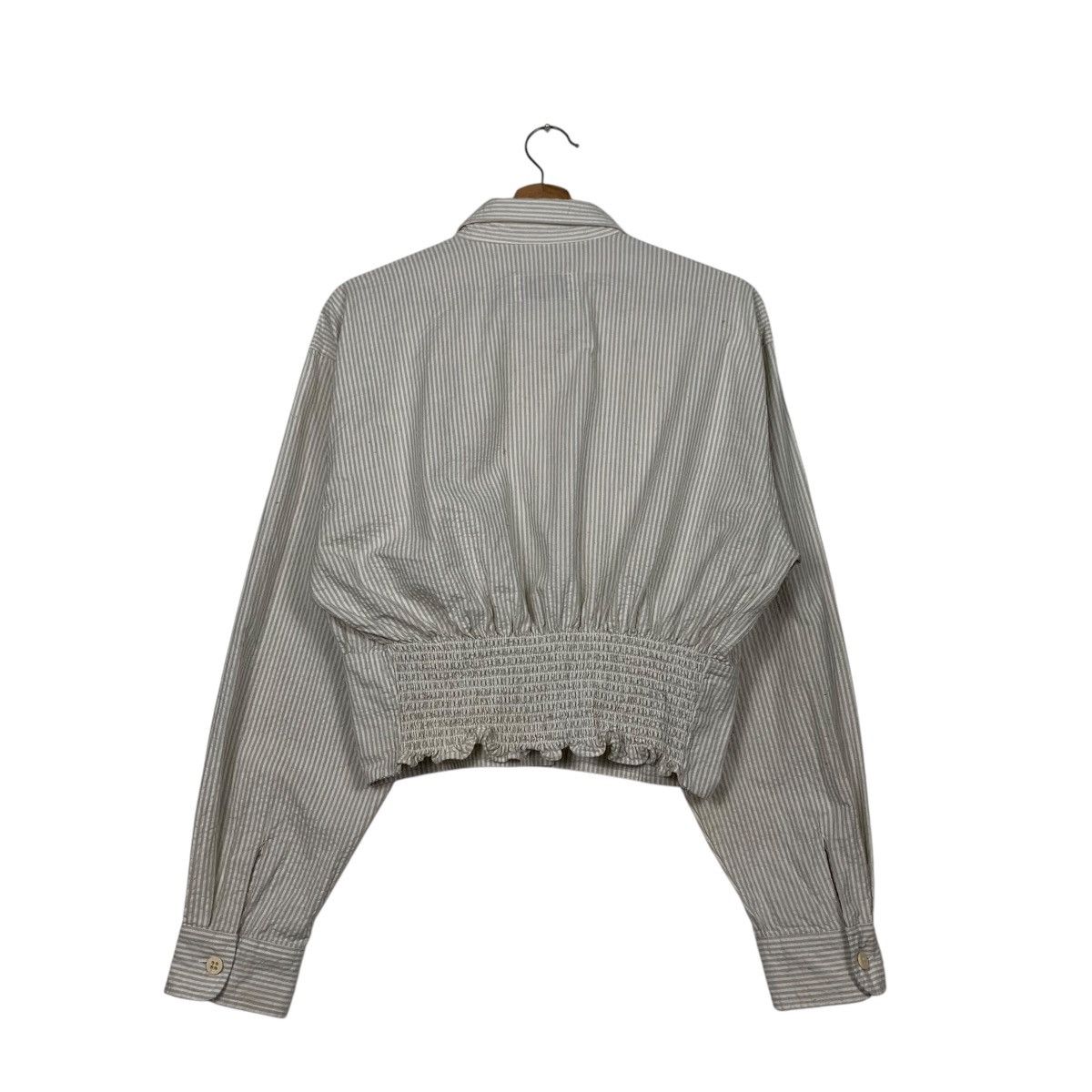 Armani ARMANI JEANS Women's Striped Crop Jacket #2267-C100 Size L / US 10 / IT 46 - 7 Thumbnail
