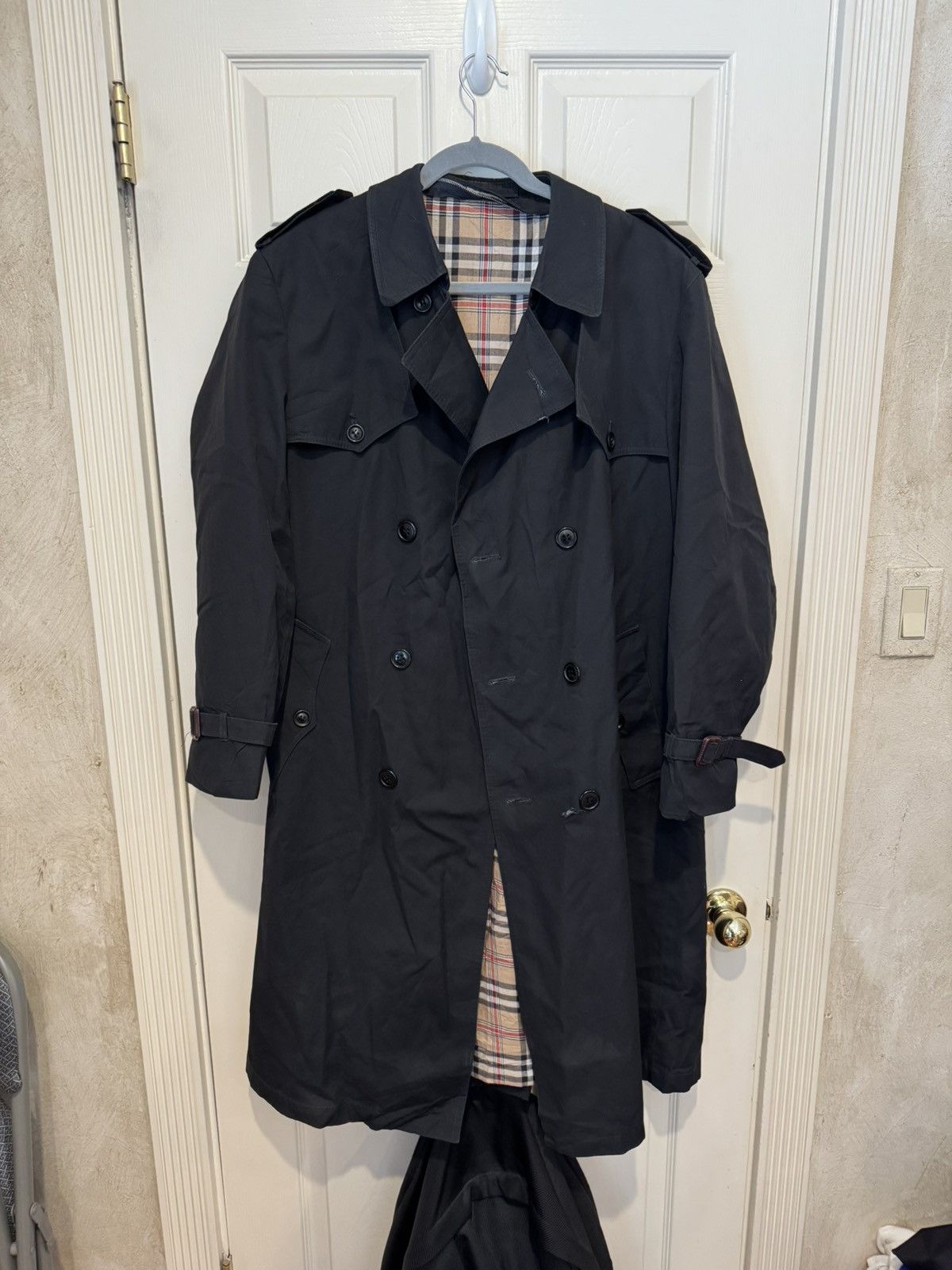 Vintage Burberry Black Trench Coat | Grailed