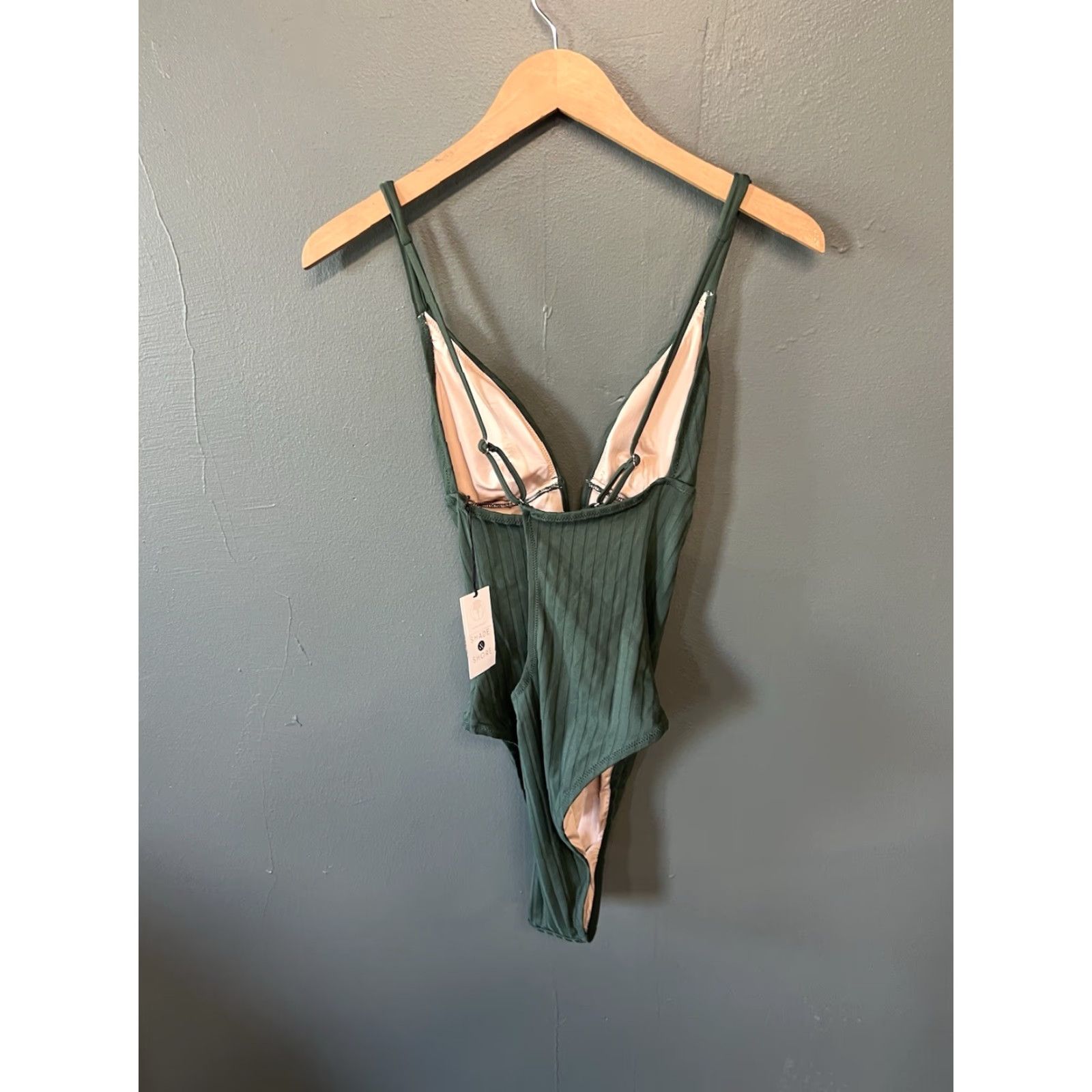 Vintage Shade & Shore One Piece Bathing Suit Womens Green M NWT Extra Cheeky Size M / US 6-8 / IT 42-44 - 2 Thumbnail