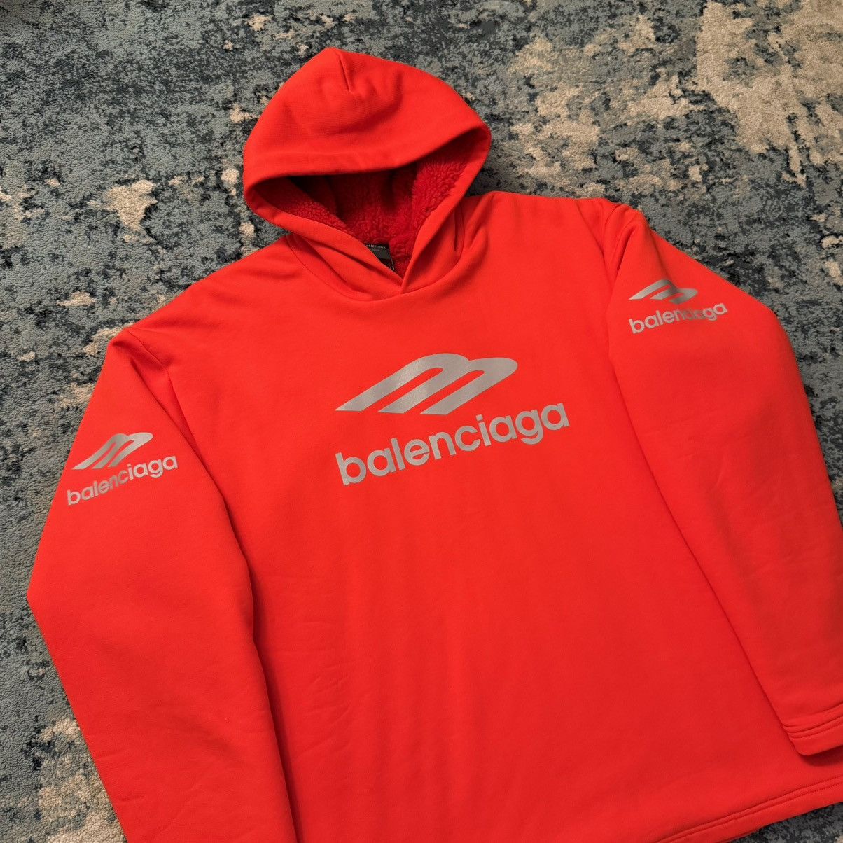 Balenciaga Balenciaga 3B Sports Icon fleece hoodie Size 3 Fits XL New Size US XL / EU 56 / 4 - 3 Thumbnail