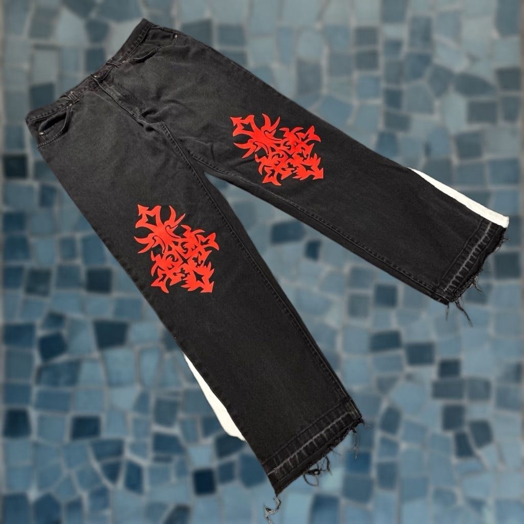 Gallery Dept. Gallery Dept Style Jeans Mens 36x30 Bootcut Vintage 90s Grunge Y2K Cross Jeans Mens Bootscut Black Cotton Denim 5-Pocket Size US 36 / EU 52 - 1 Thumbnail