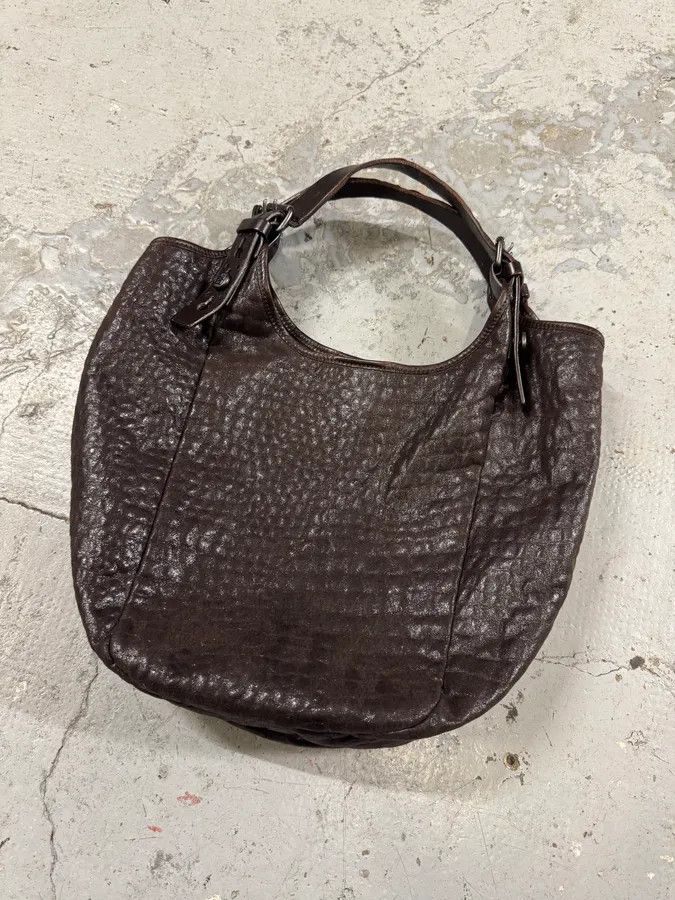 Givenchy 2000s Givenchy Hobo Brown Grained Handle Bag Size ONE SIZE - 6 Thumbnail