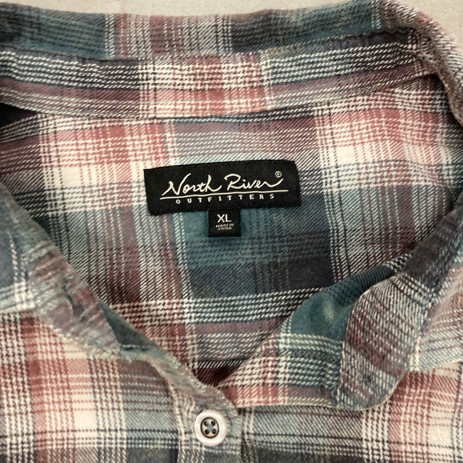 Vintage 90s distressed north river flannel T-Shirt Size US XL / EU 56 / 4 - 4 Thumbnail