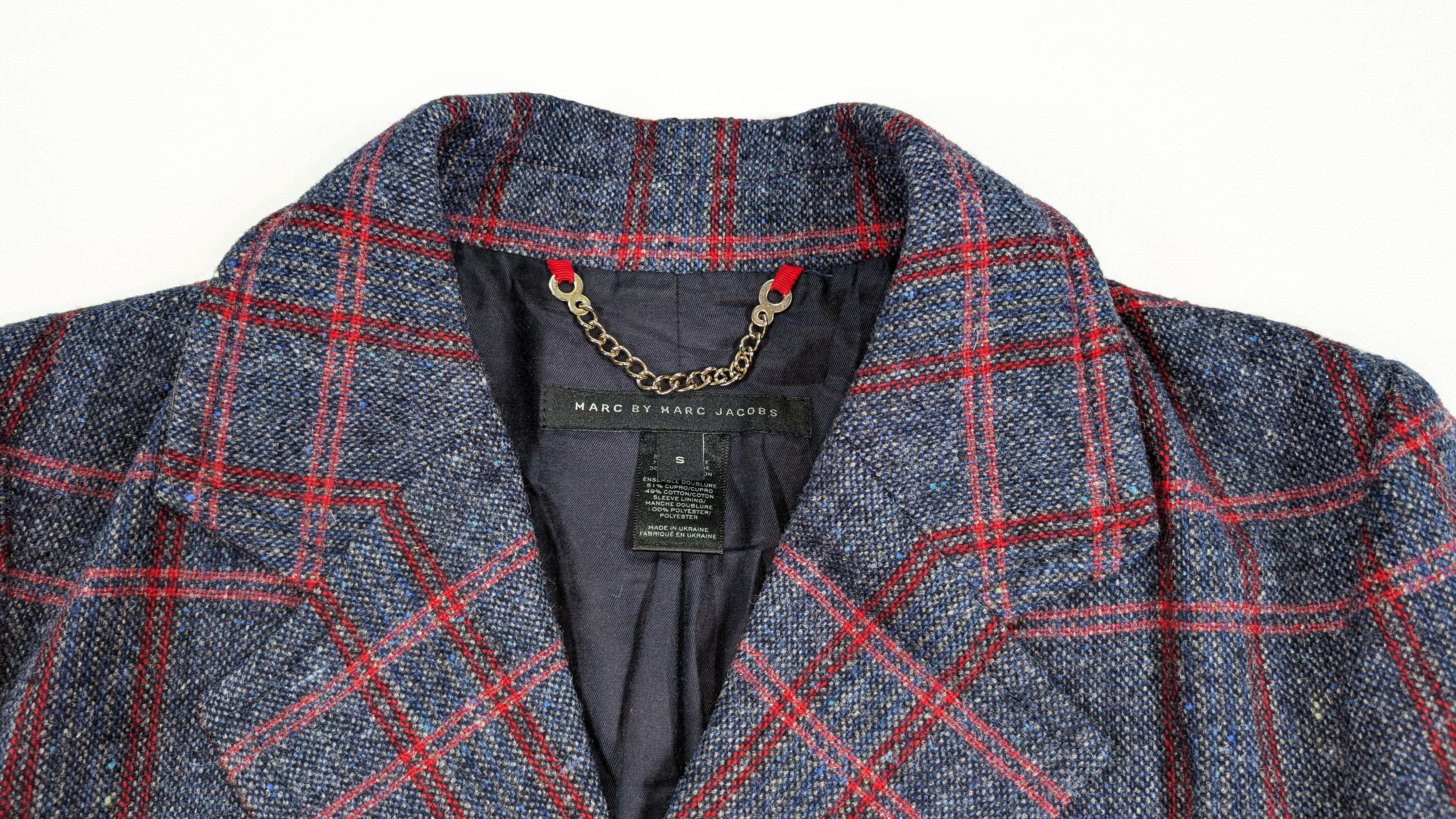 Marc by Marc Jacobs Marc by Marc Jacobs Double Breasted Wool Checkered Suit Size S / US 4 / IT 40 - 4 Thumbnail