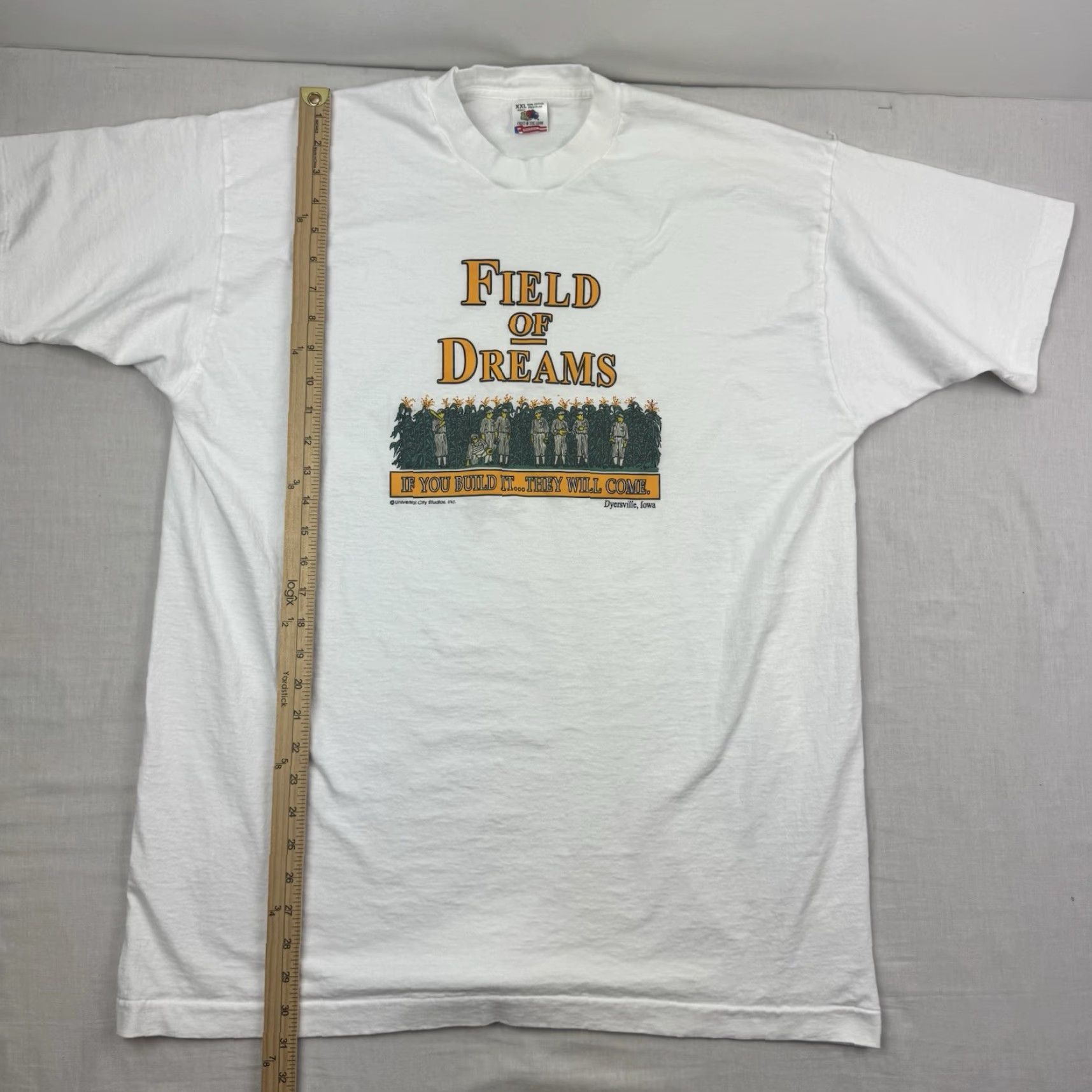 Fruit Of The Loom VINTAGE Field Of Dreams Movie T Shirt 2XL Adult Dyersville Iowa Promo Tee 90s Size US XXL / EU 58 / 5 - 5 Thumbnail